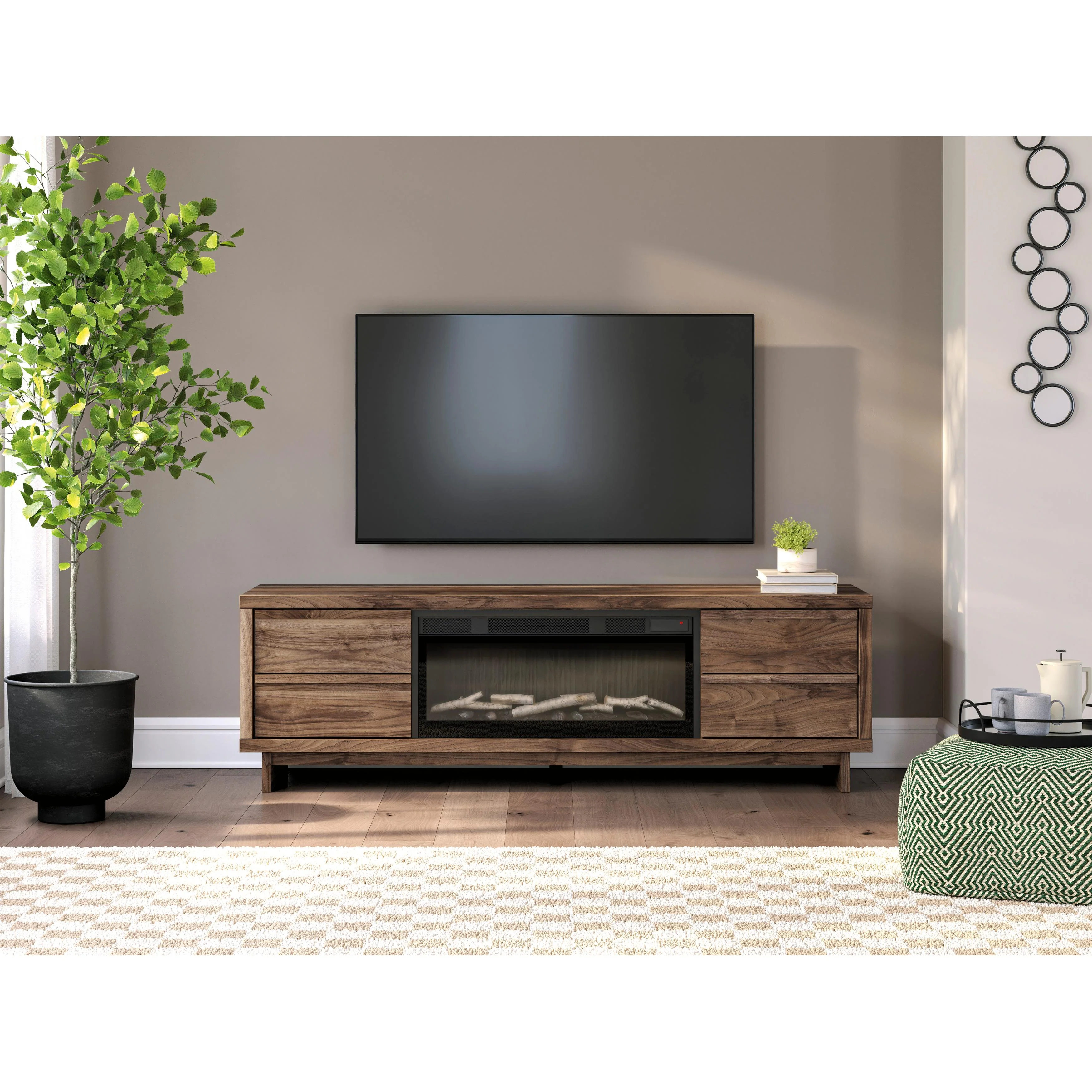 Signature Design by Ashley Zadilyn W3367W1 72" TV Stand with Electric Fireplace - Image 3