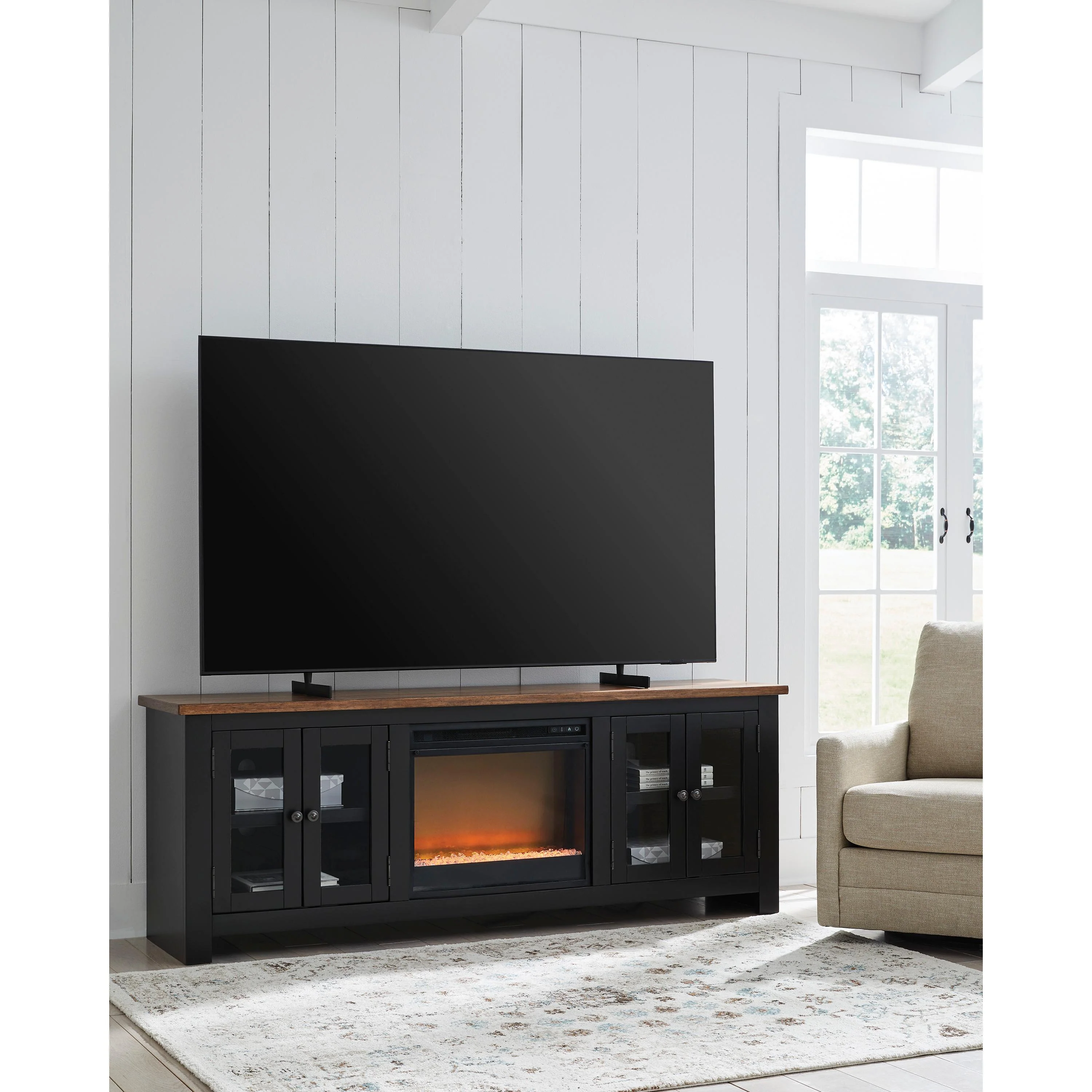 Signature Design by Ashley Wildenauer W664W2 76" TV Stand with Electric Fireplace - Image 2