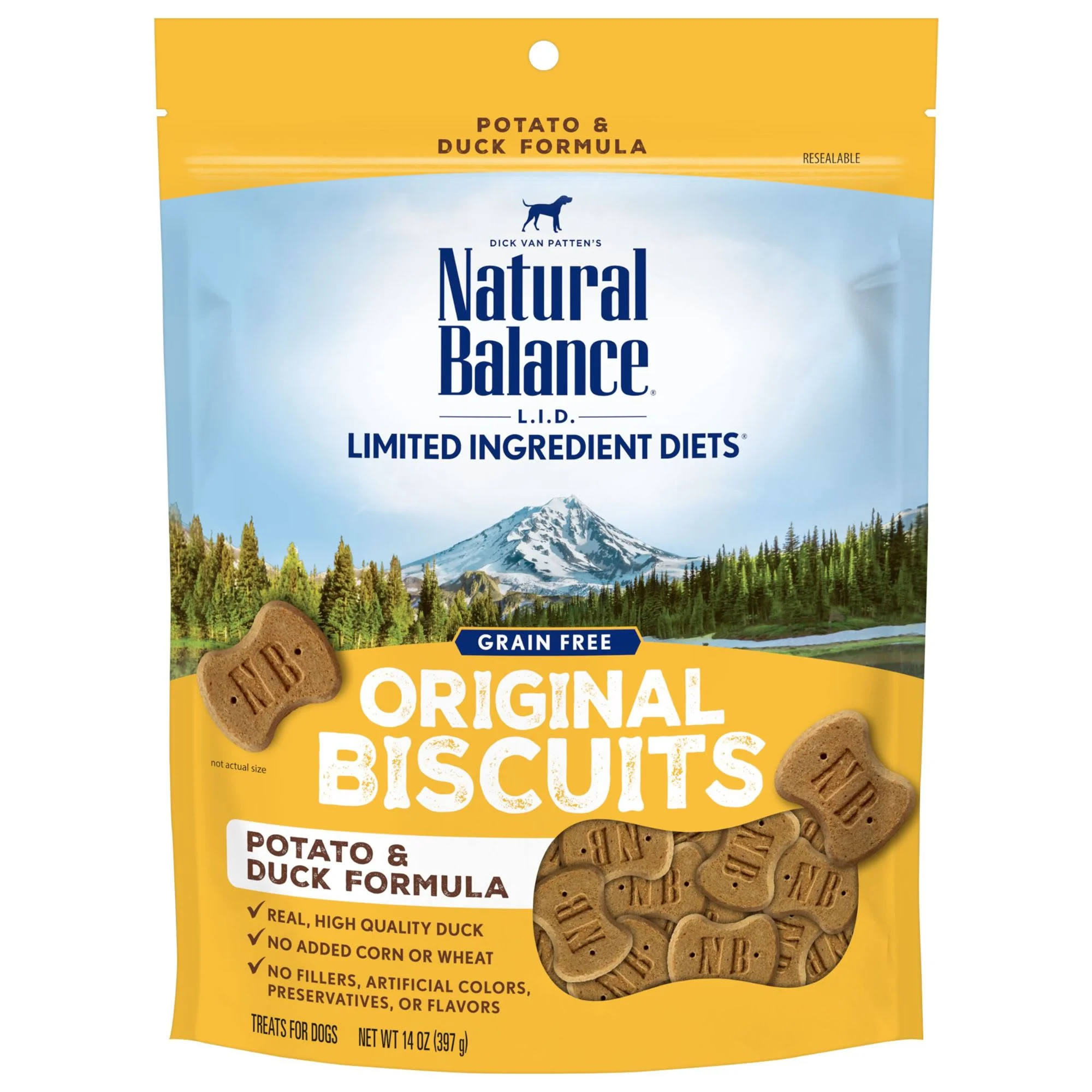 Natural Balance Potato and Duck Formula Dog Treats, 14-Ounce Bag - Image 1