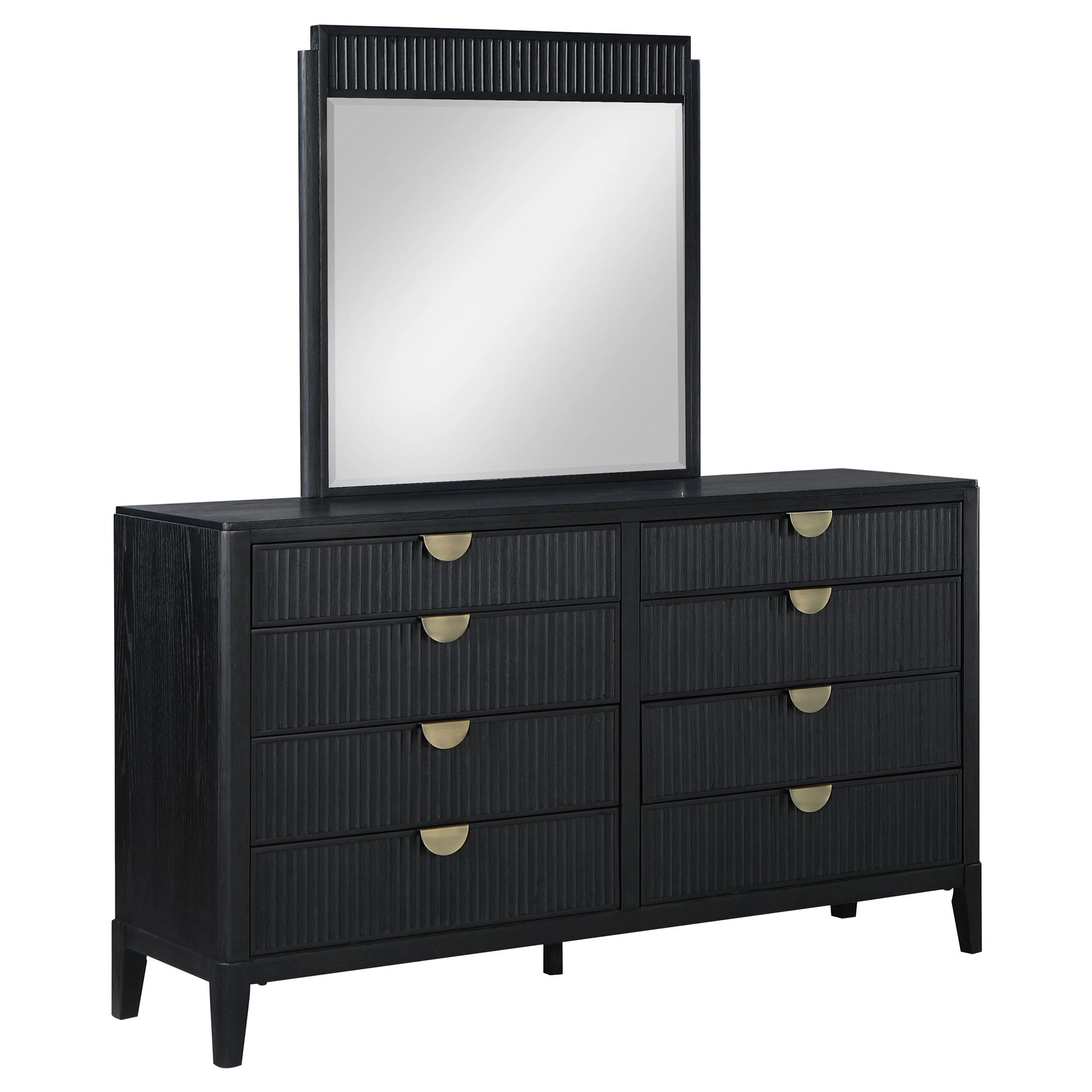 Coaster Furniture Brookmead 224713M 8-Drawer Dresser with Mirror - Black - Image 1