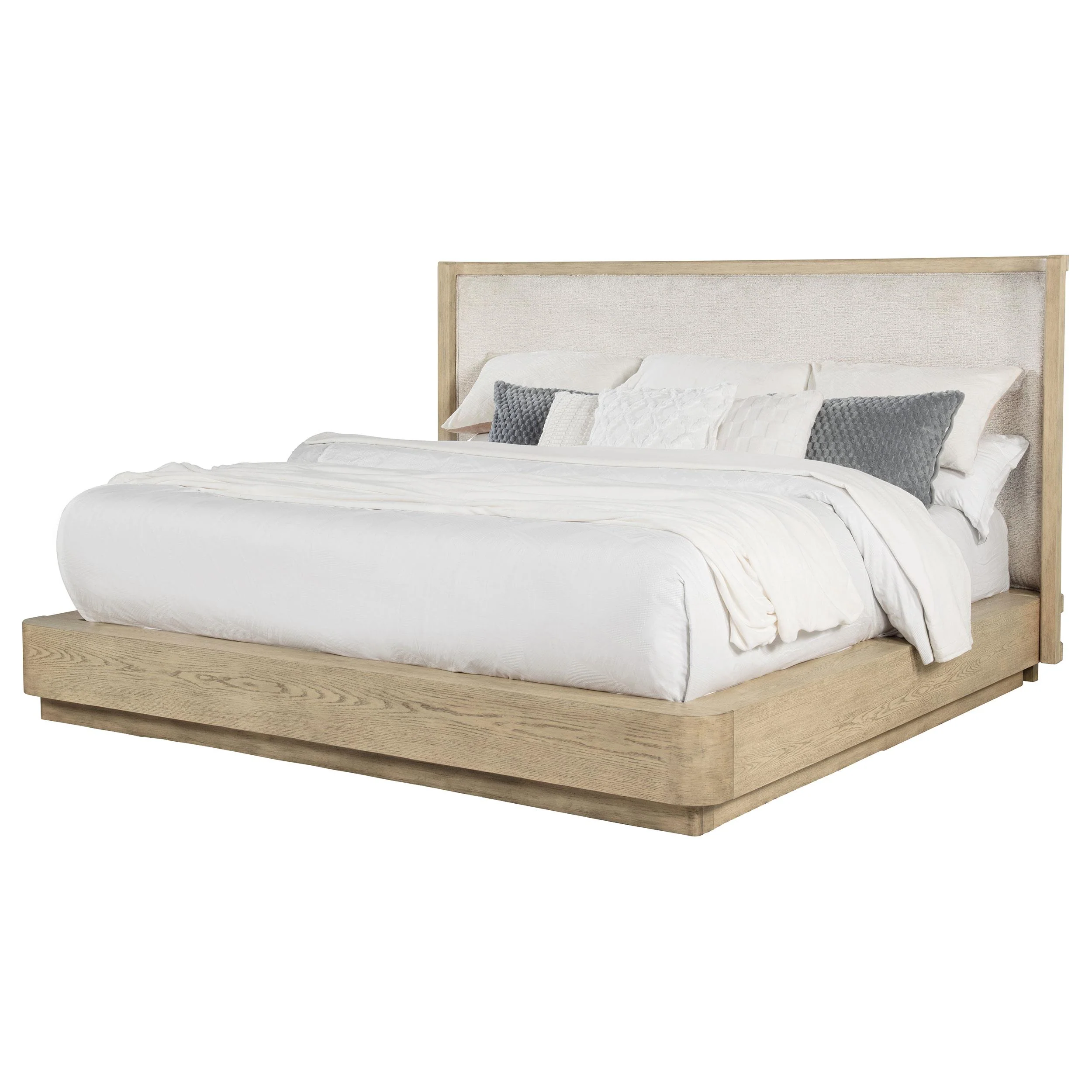 Coaster Furniture Kailani 225041Q 49-inch Queen Wingback Bed - Beige Oak - Image 2