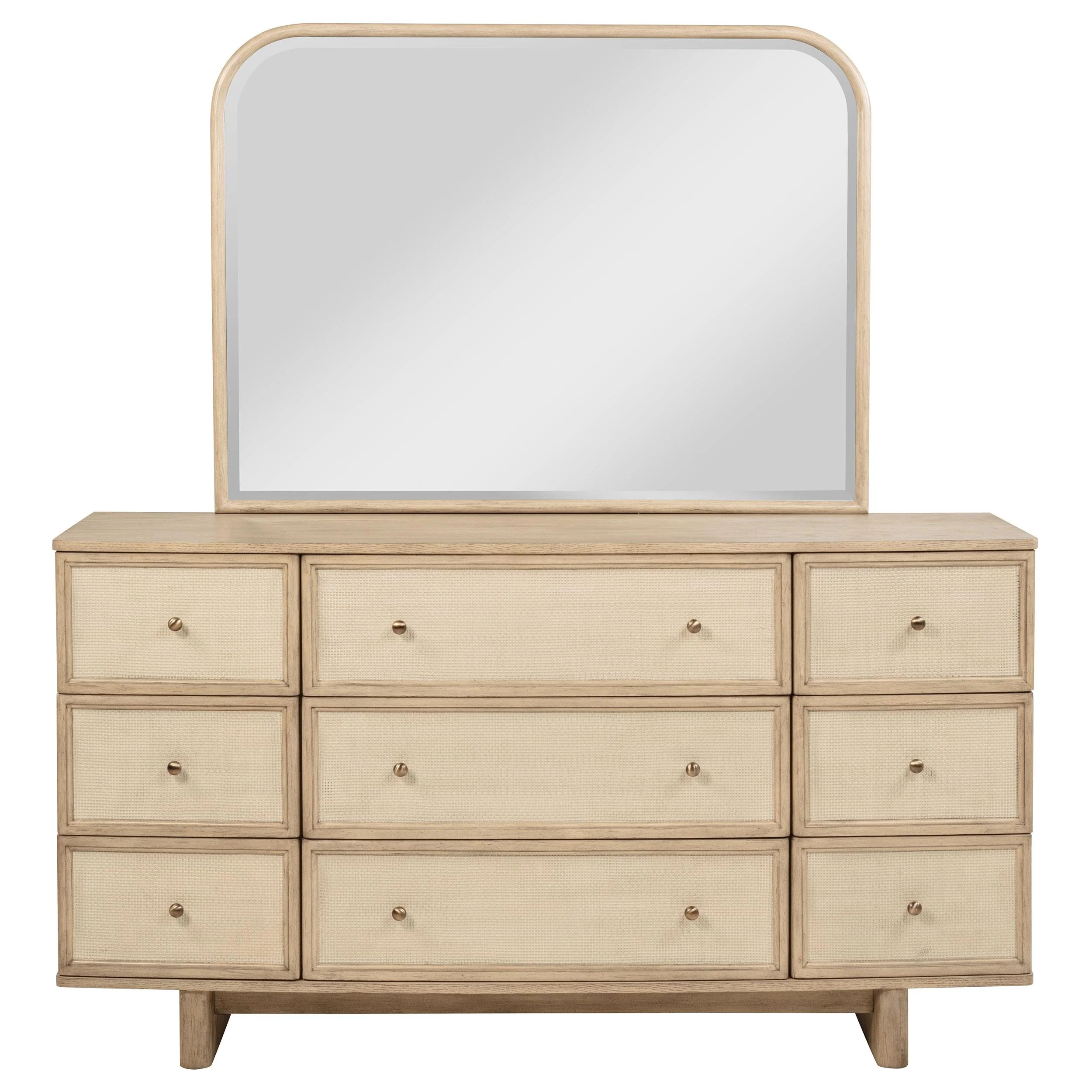 Coaster Furniture Kailani 225043M 9-Drawer Dresser and Mirror - Beige Oak - Image 2