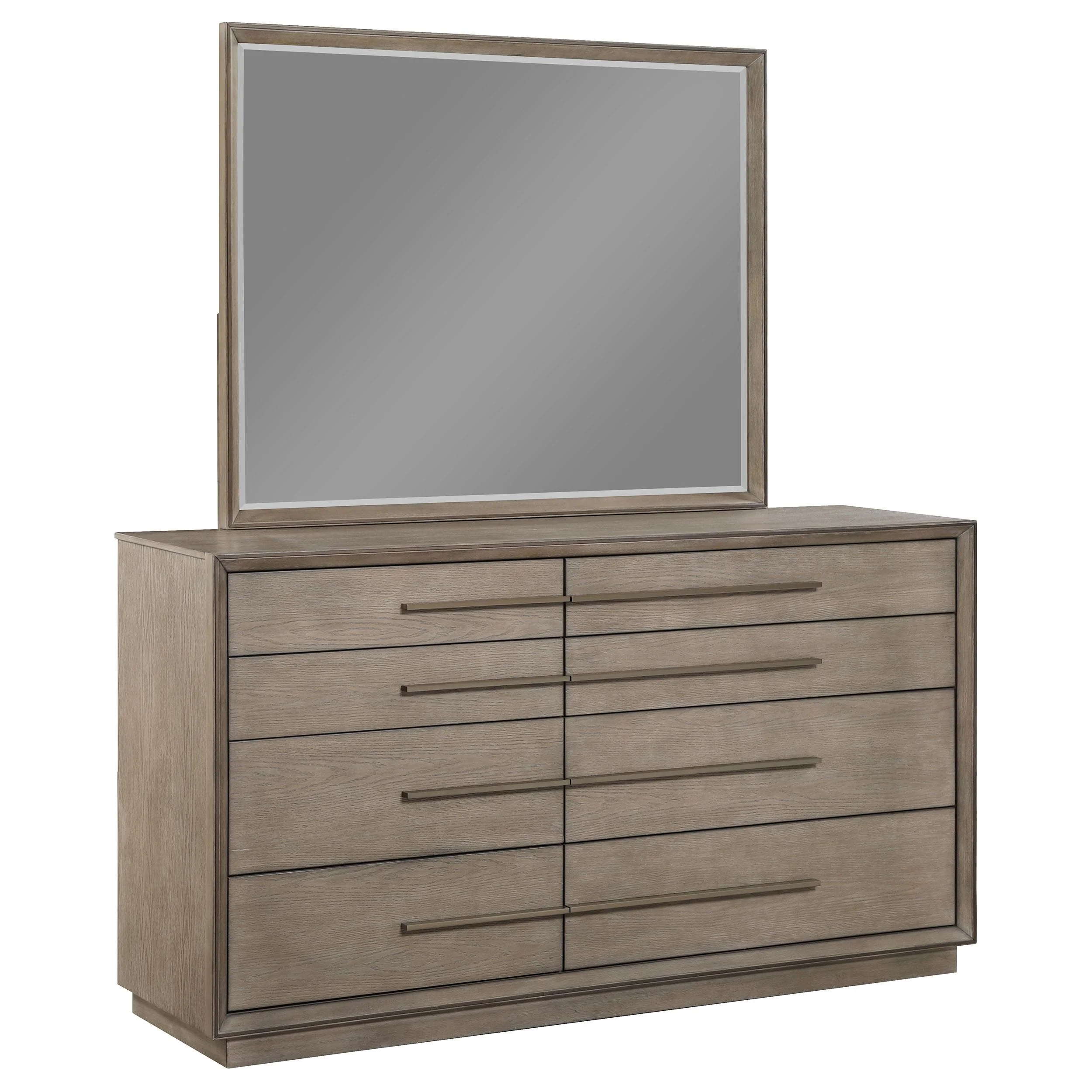Coaster Furniture Durango 223273M 8-Drawer Dresser and Mirror - Taupe Oak - Image 1