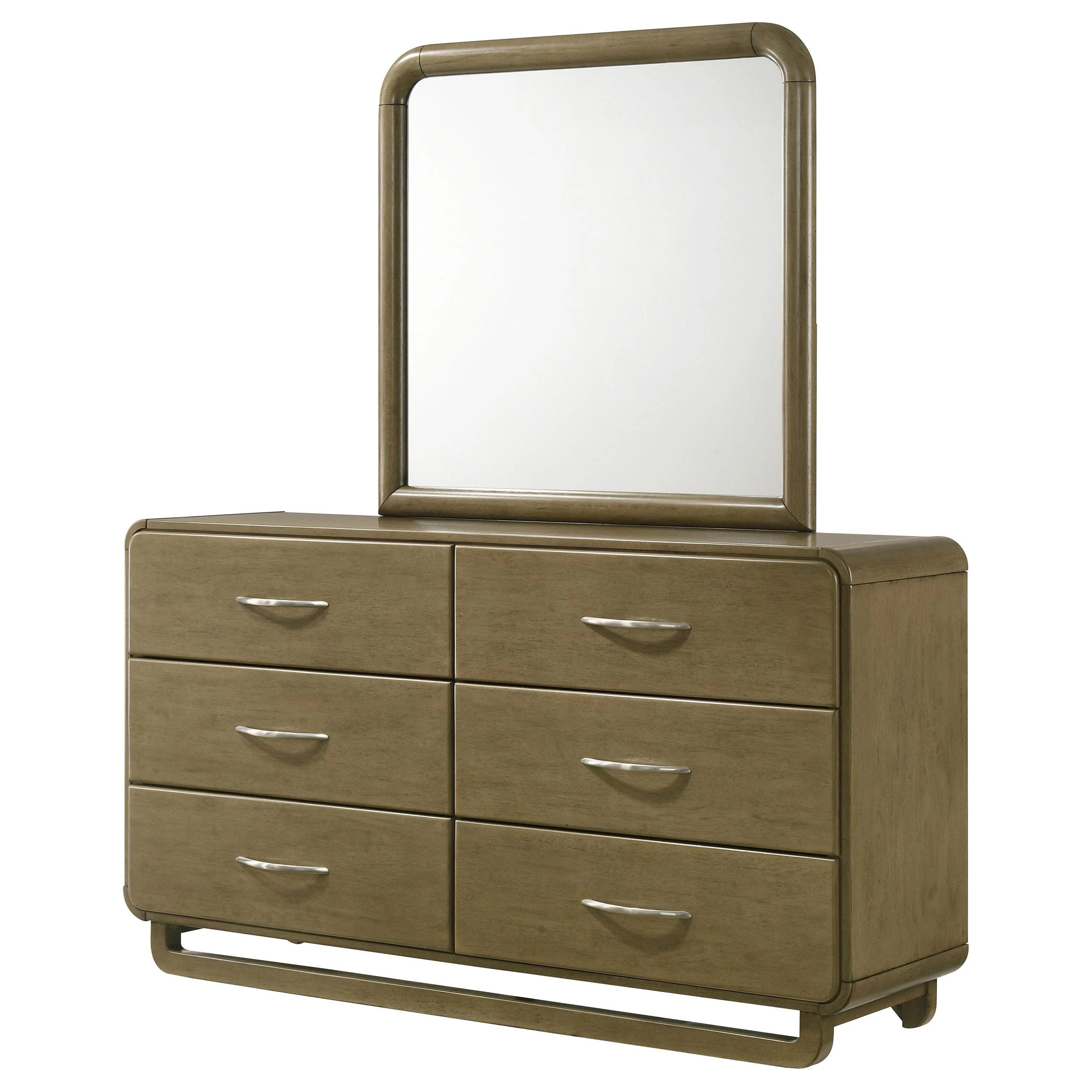 Coaster Furniture Amsbury 224273M 6-Drawer Dresser and Mirror - Nutmeg - Image 3