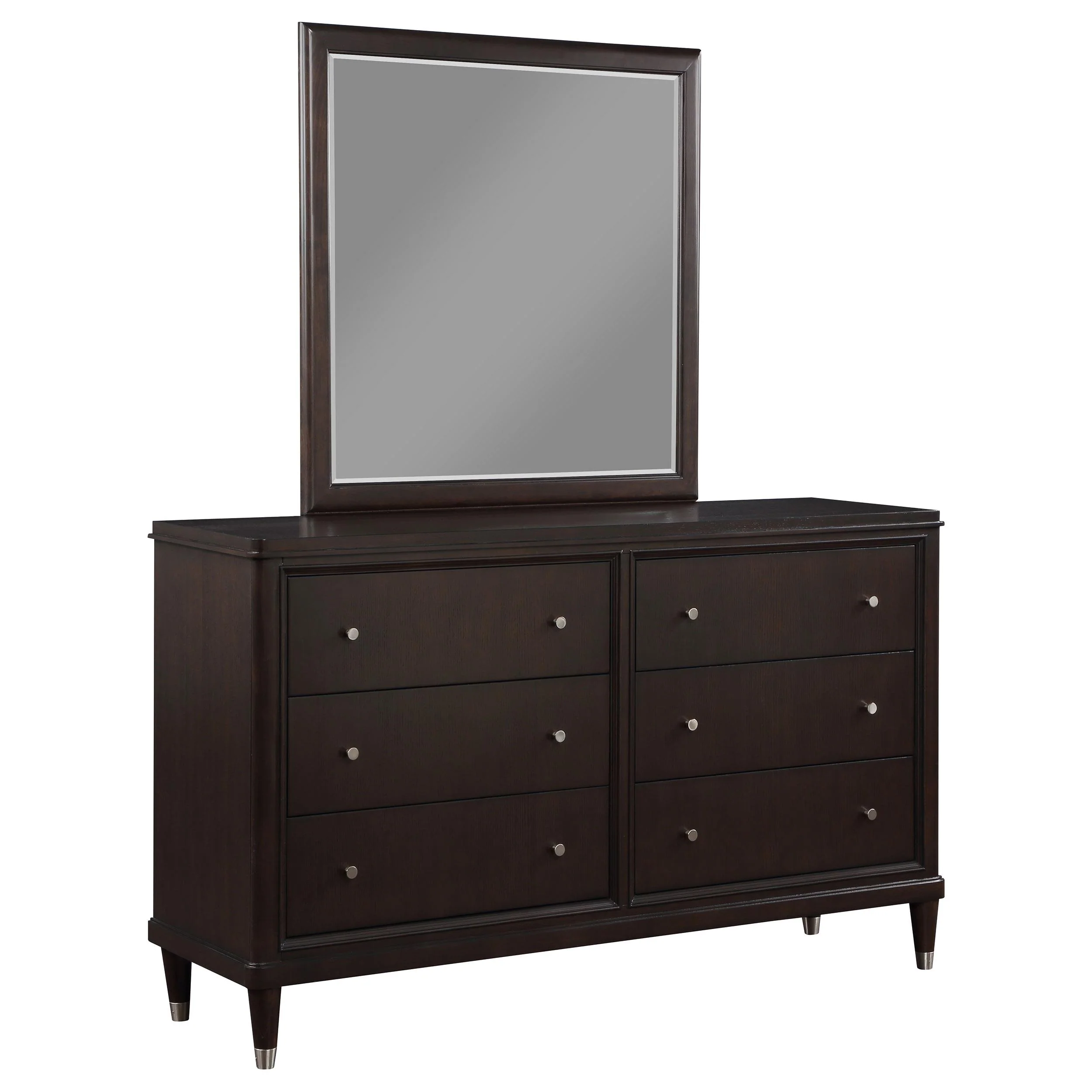 Coaster Furniture Emberlyn 223063M 6-Drawer Dresser with Mirror - Brown - Image 1