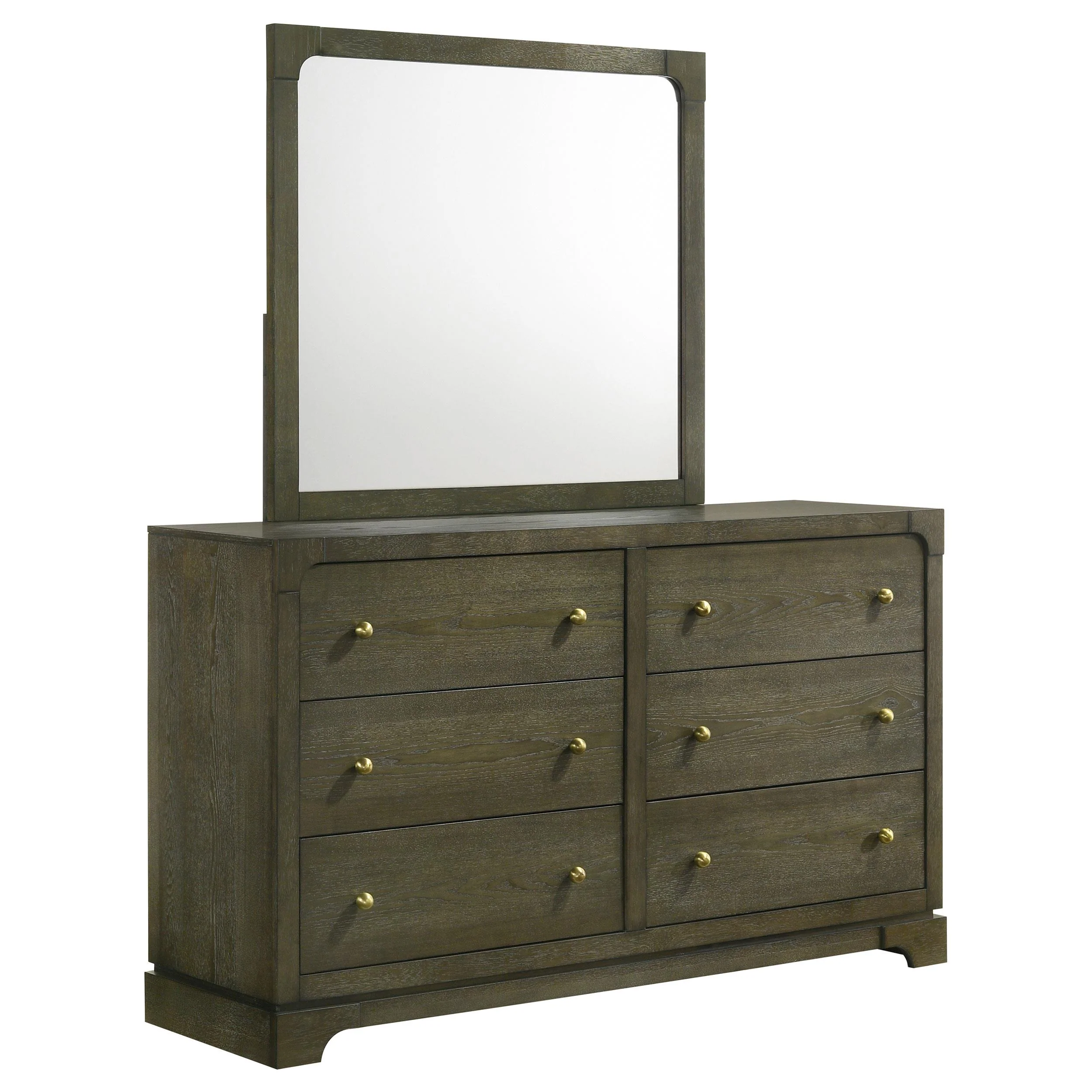 Coaster Furniture Gran Park 224933M 6-Drawer Dresser and Mirror - Dark Cocoa - Image 1