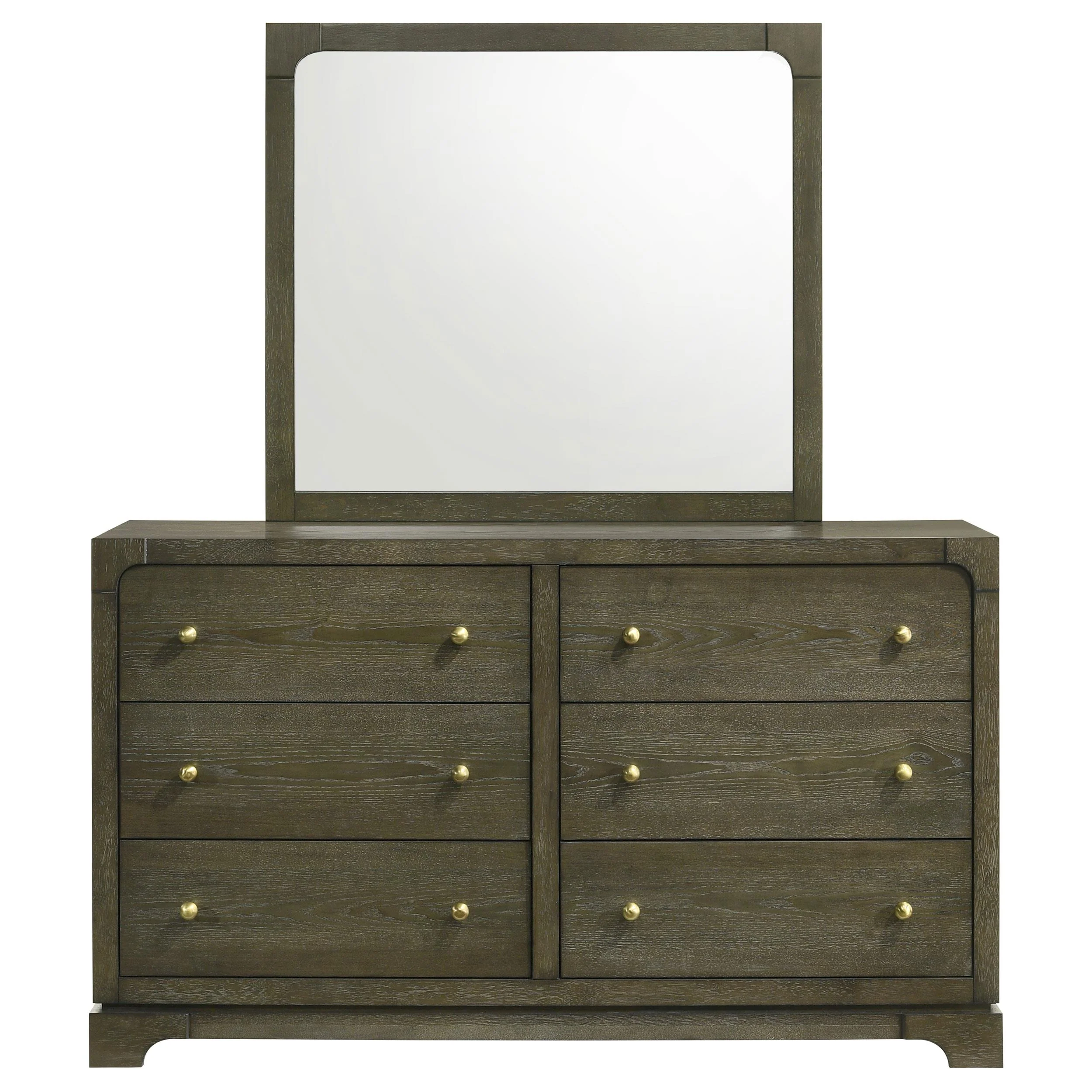 Coaster Furniture Gran Park 224933M 6-Drawer Dresser and Mirror - Dark Cocoa - Image 2