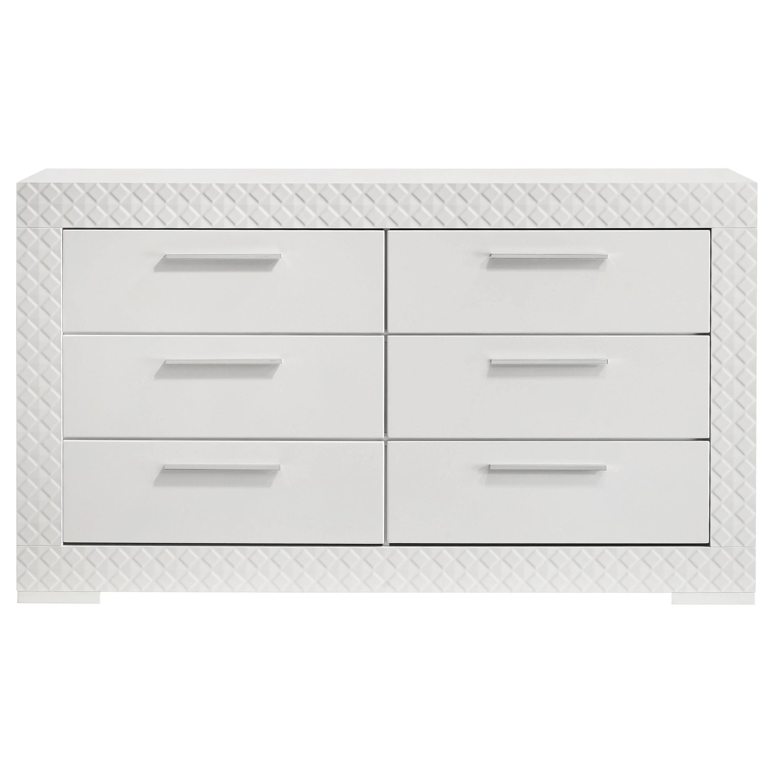 Coaster Furniture Ives 224943 6-Drawer Dresser Cabinet - White High Gloss - Image 2