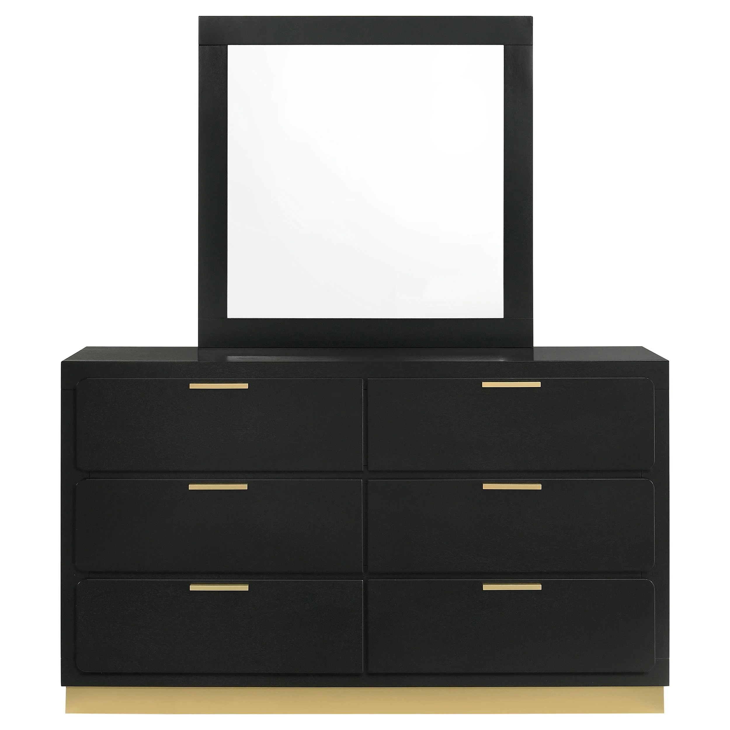 Coaster Furniture Caraway 224783M 6-Drawer Dresser with Mirror - Black - Image 2