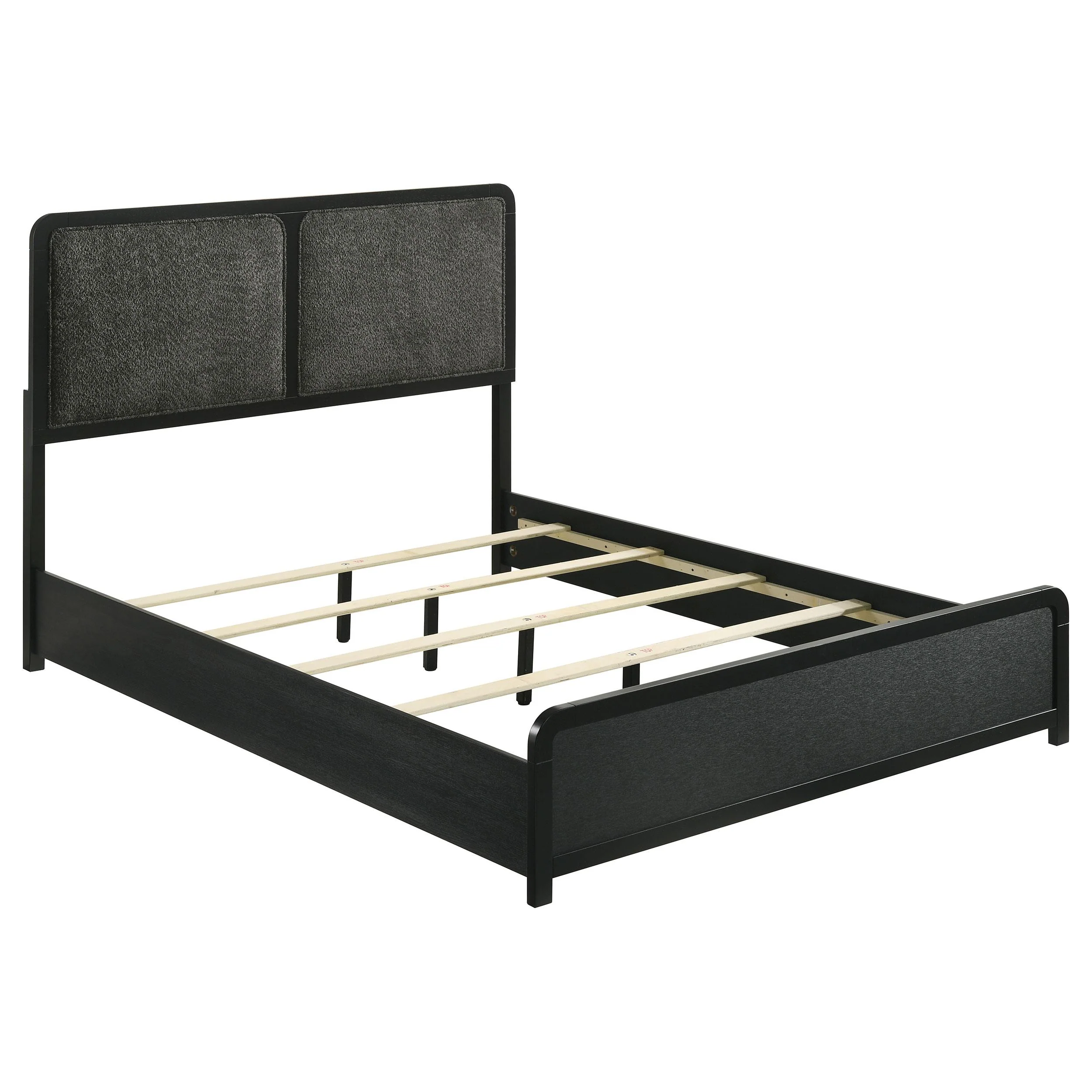 Coaster Furniture Cavelle 223661Q 51-inch Upholstered Queen Bed - Black - Image 1