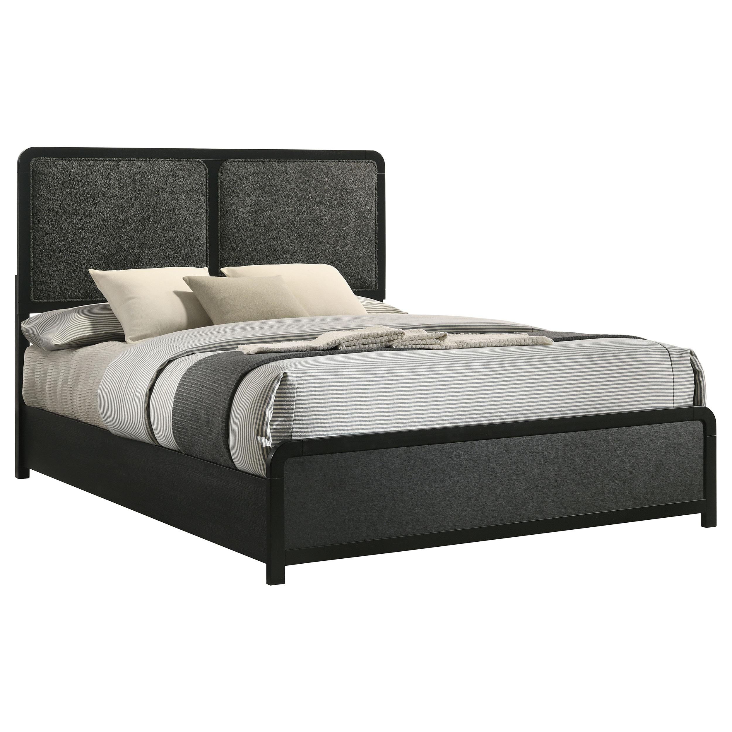 Coaster Furniture Cavelle 223661Q 51-inch Upholstered Queen Bed - Black - Image 2