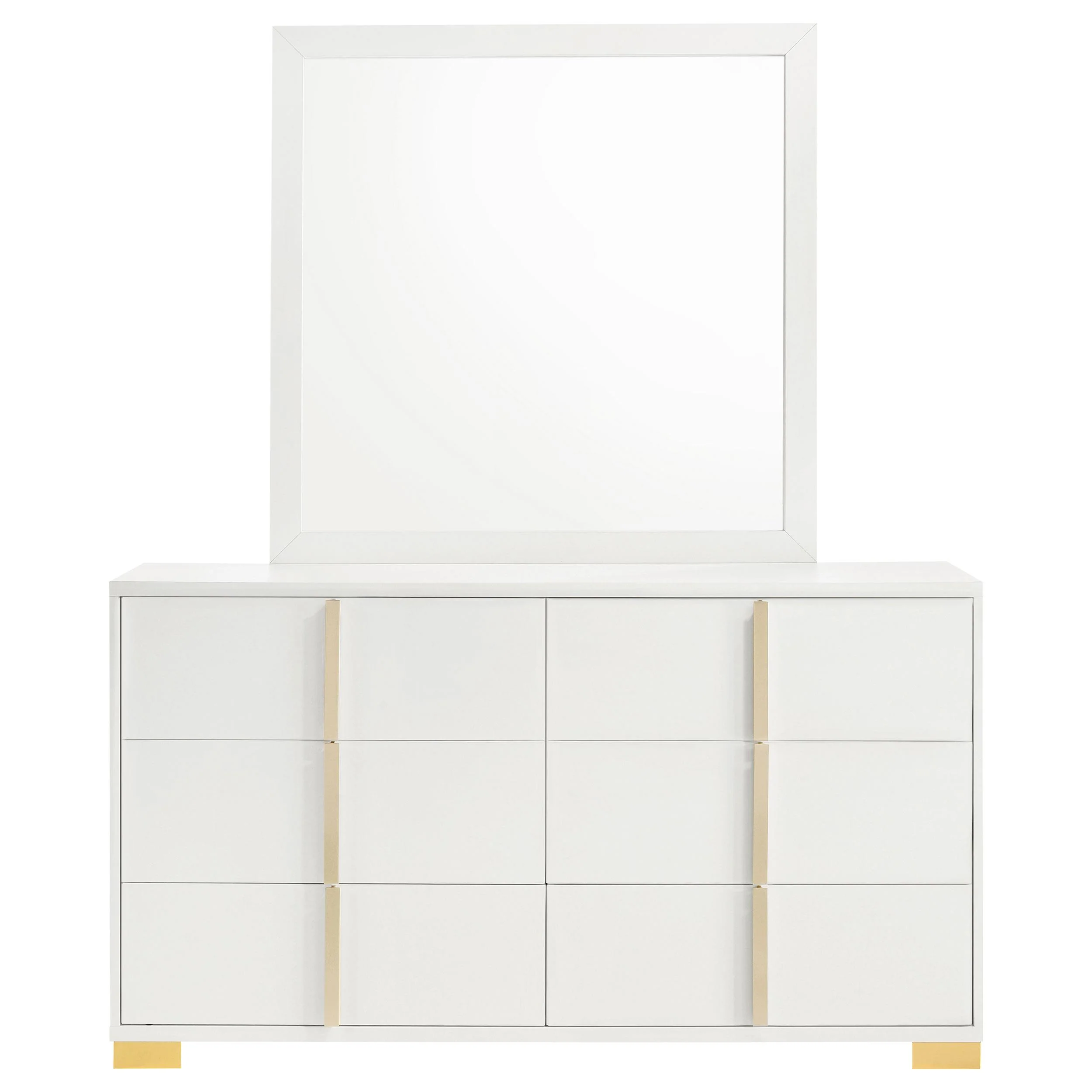 Coaster Furniture Marceline 222933M 6-Drawer Dresser with Mirror - White - Image 2
