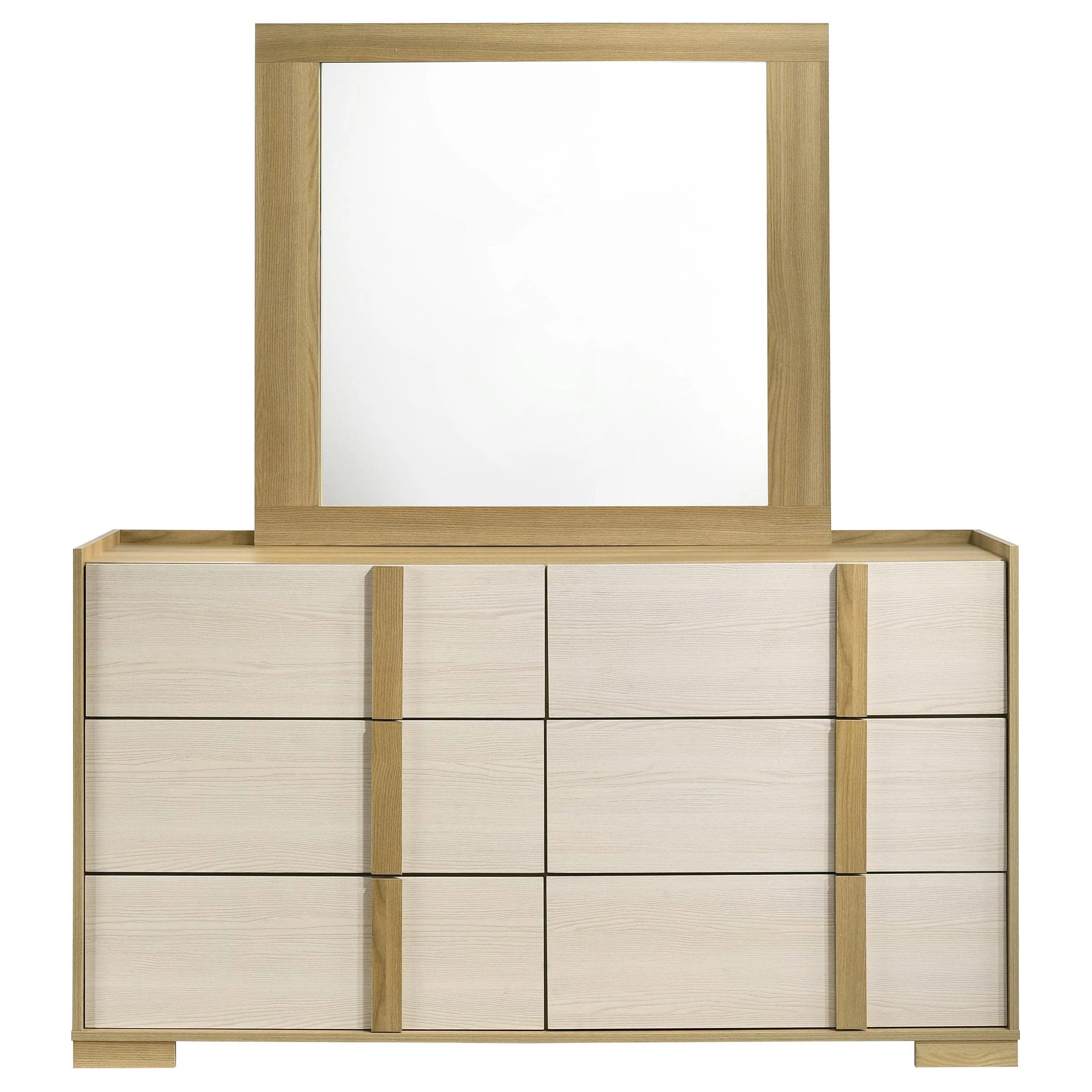 Coaster Furniture Hyland 215653M 6-Drawer Dresser with Mirror - Natural - Image 2