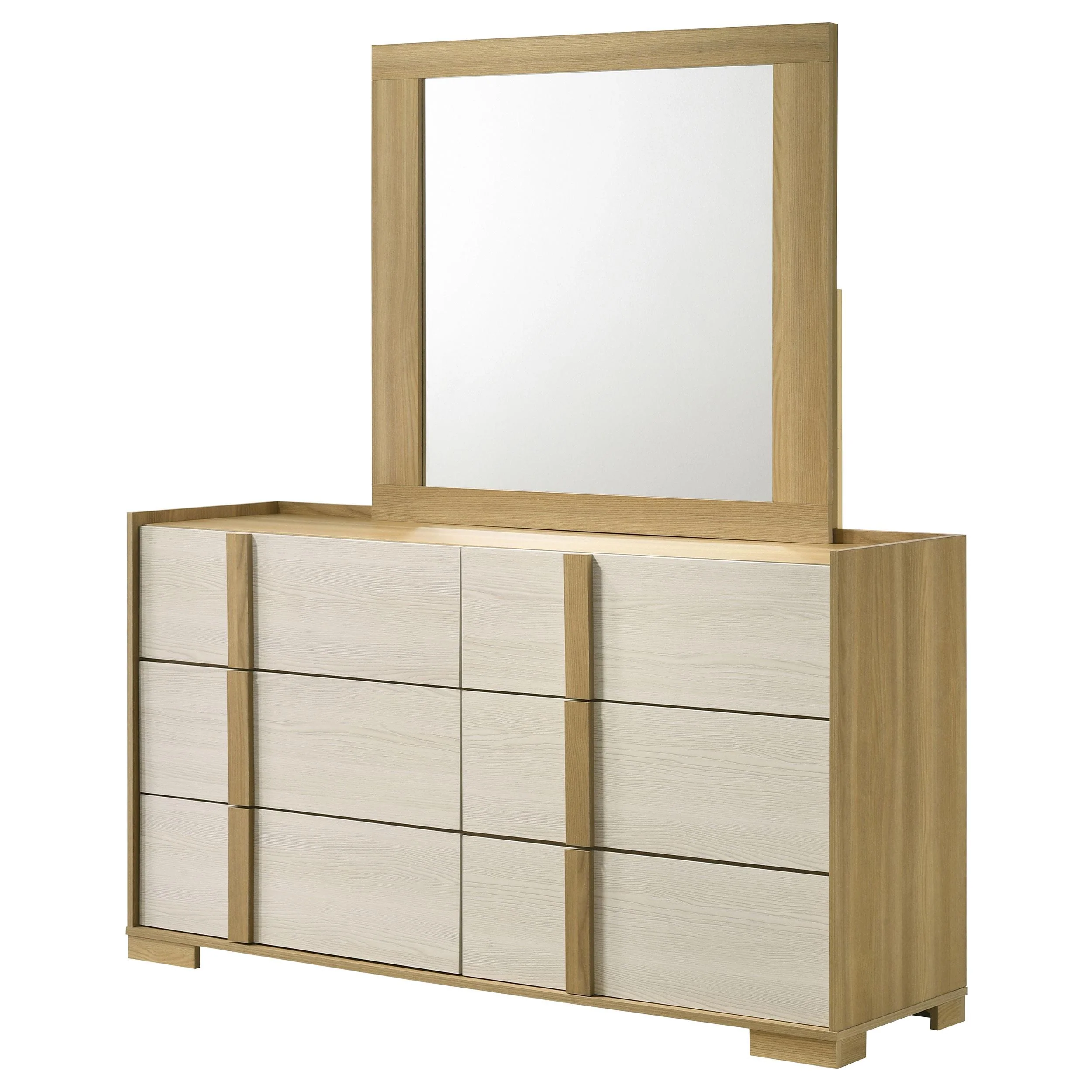 Coaster Furniture Hyland 215653M 6-Drawer Dresser with Mirror - Natural - Image 3