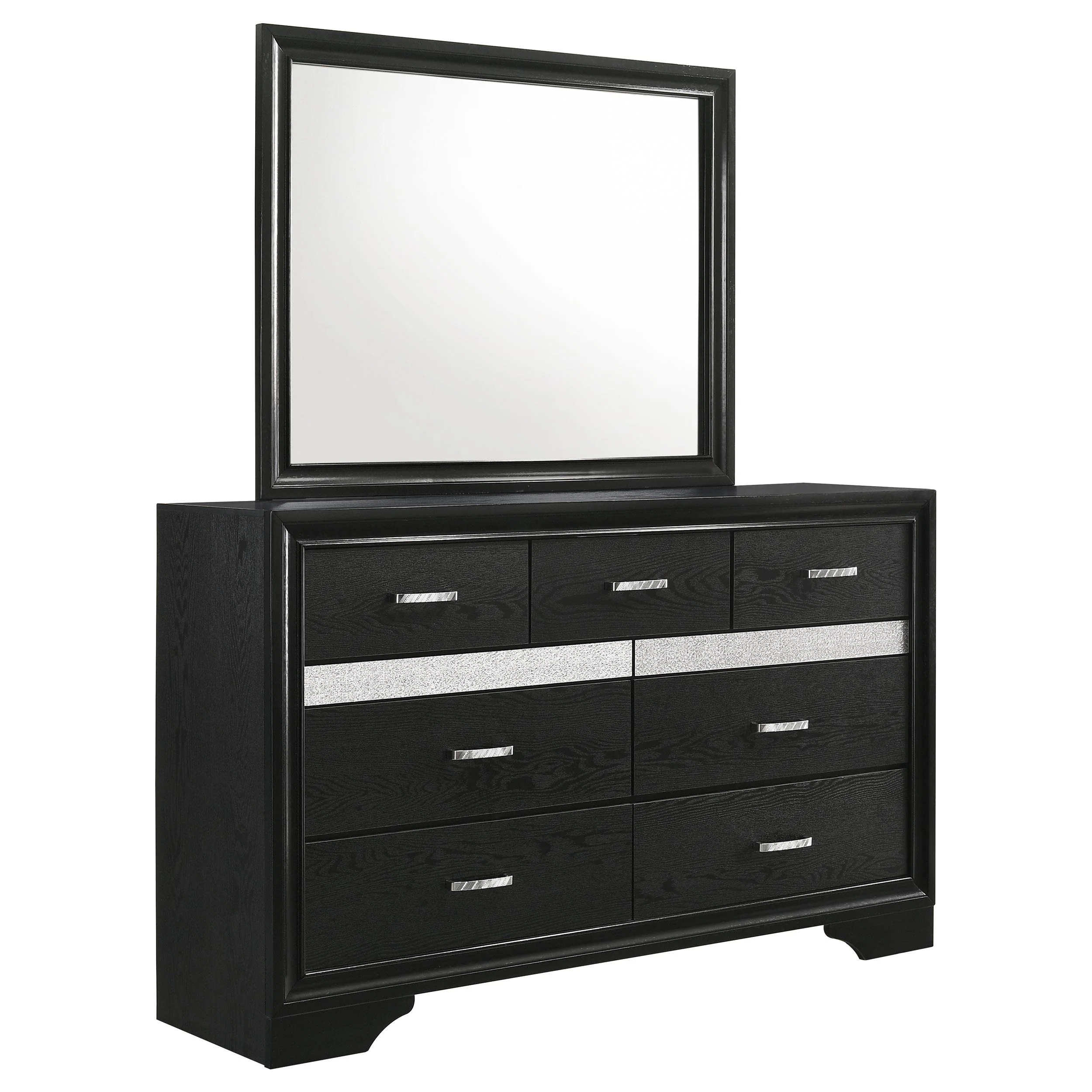 Coaster Furniture Miranda 206363M 7-Drawer Dresser with Mirror - Black - Image 1