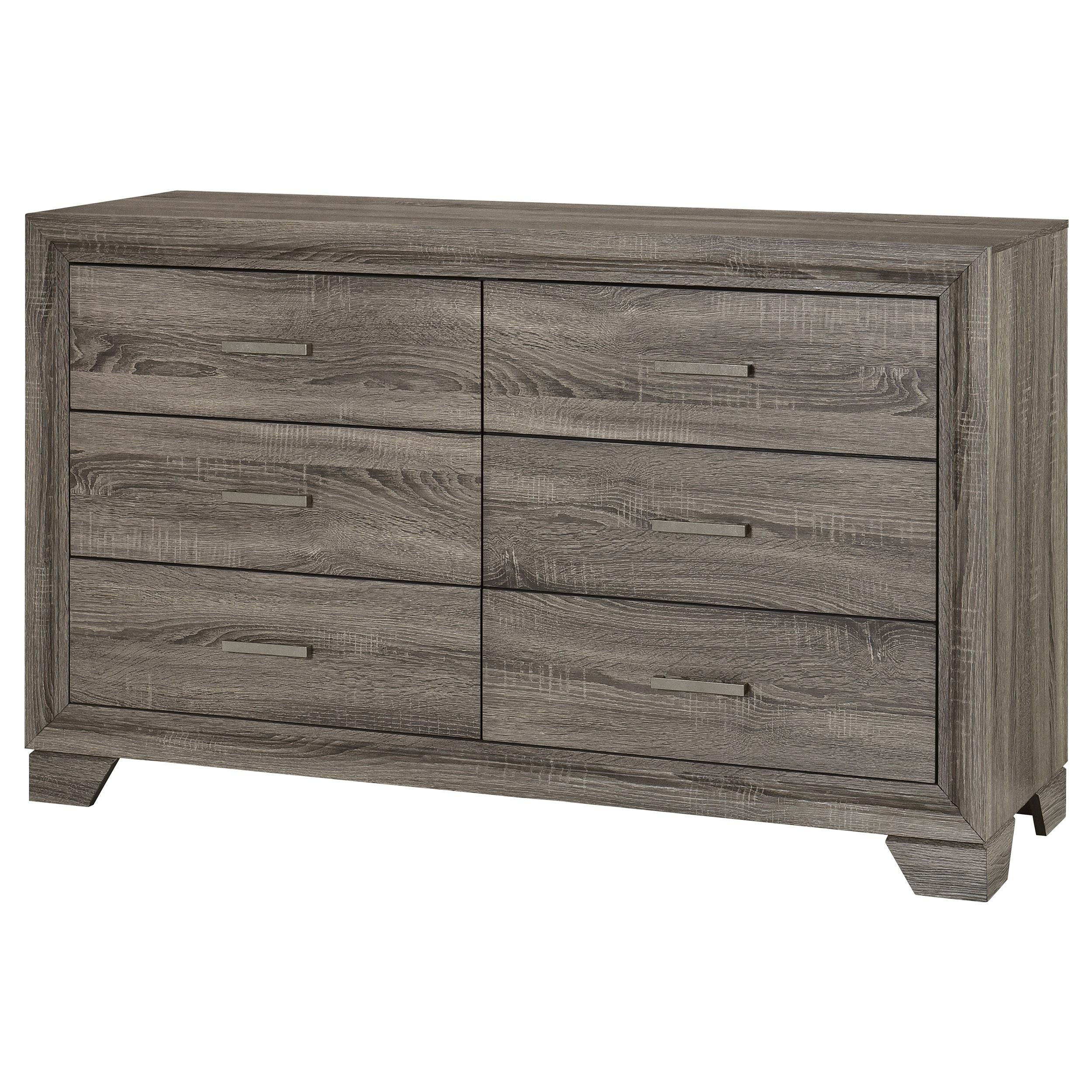 Coaster Furniture Wright 223343 6-Drawer Dresser Cabinet - Brown Oak - Image 3