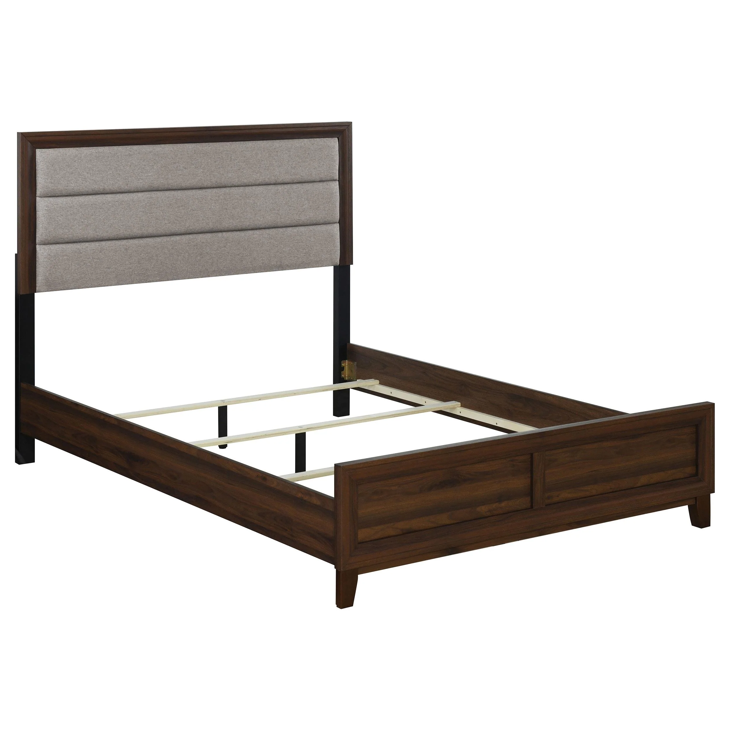 Coaster Furniture Welsley 223441KE 50-inch Upholstered Eastern King Bed – Walnut
