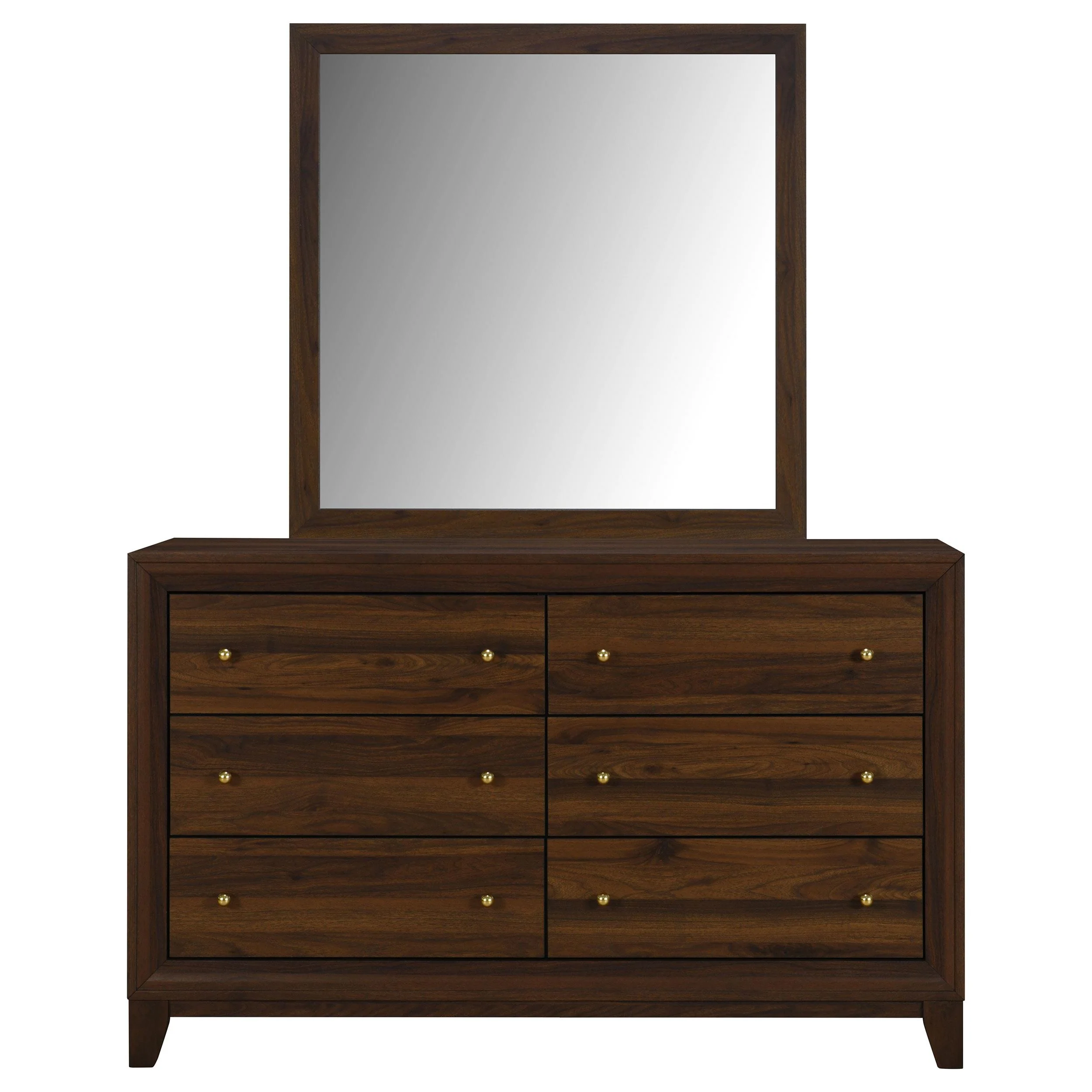 Coaster Furniture Welsley 223443M 6-Drawer Dresser and Mirror – Walnut