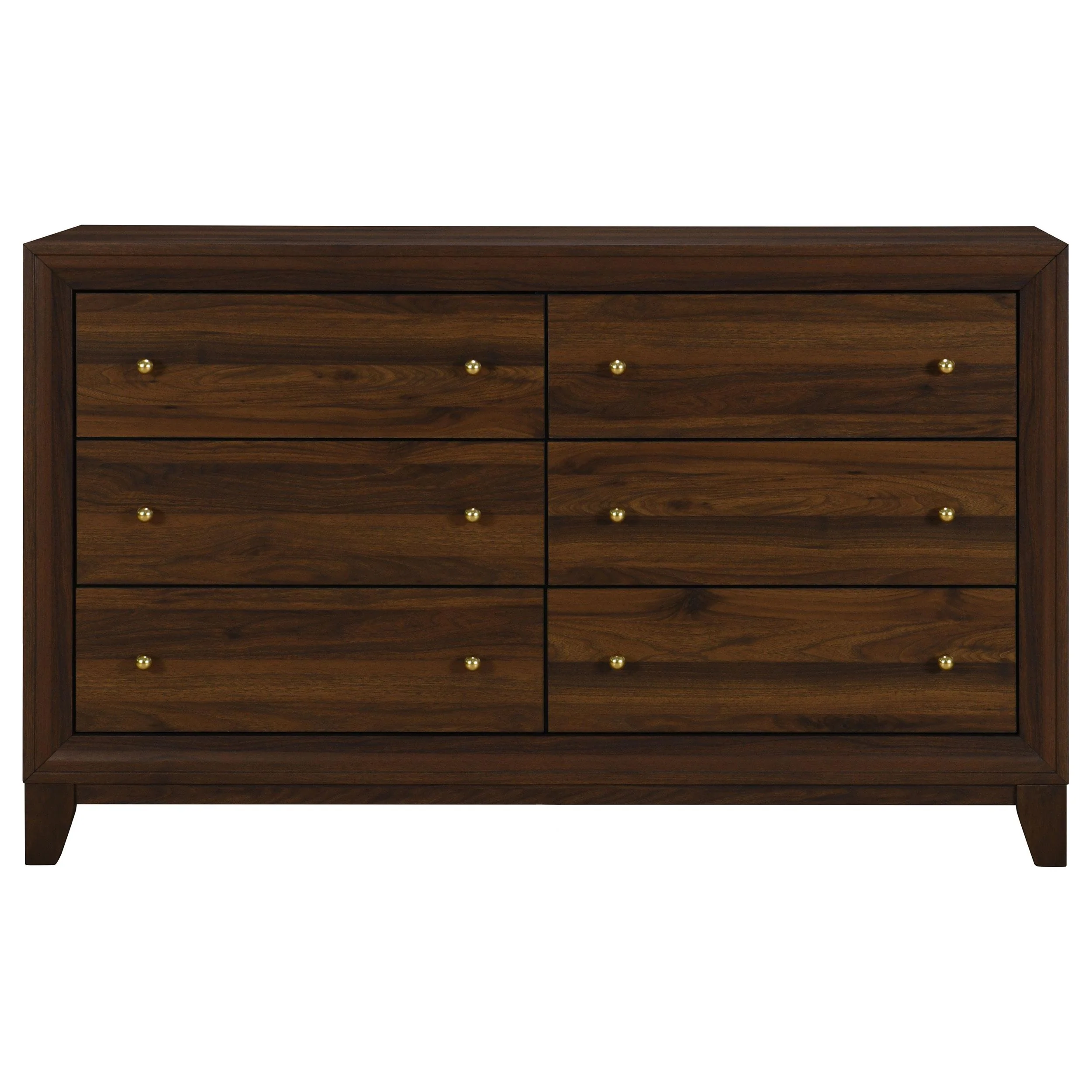 Coaster Furniture Welsley 223443 6-Drawer Dresser Cabinet - Walnut - Image 1