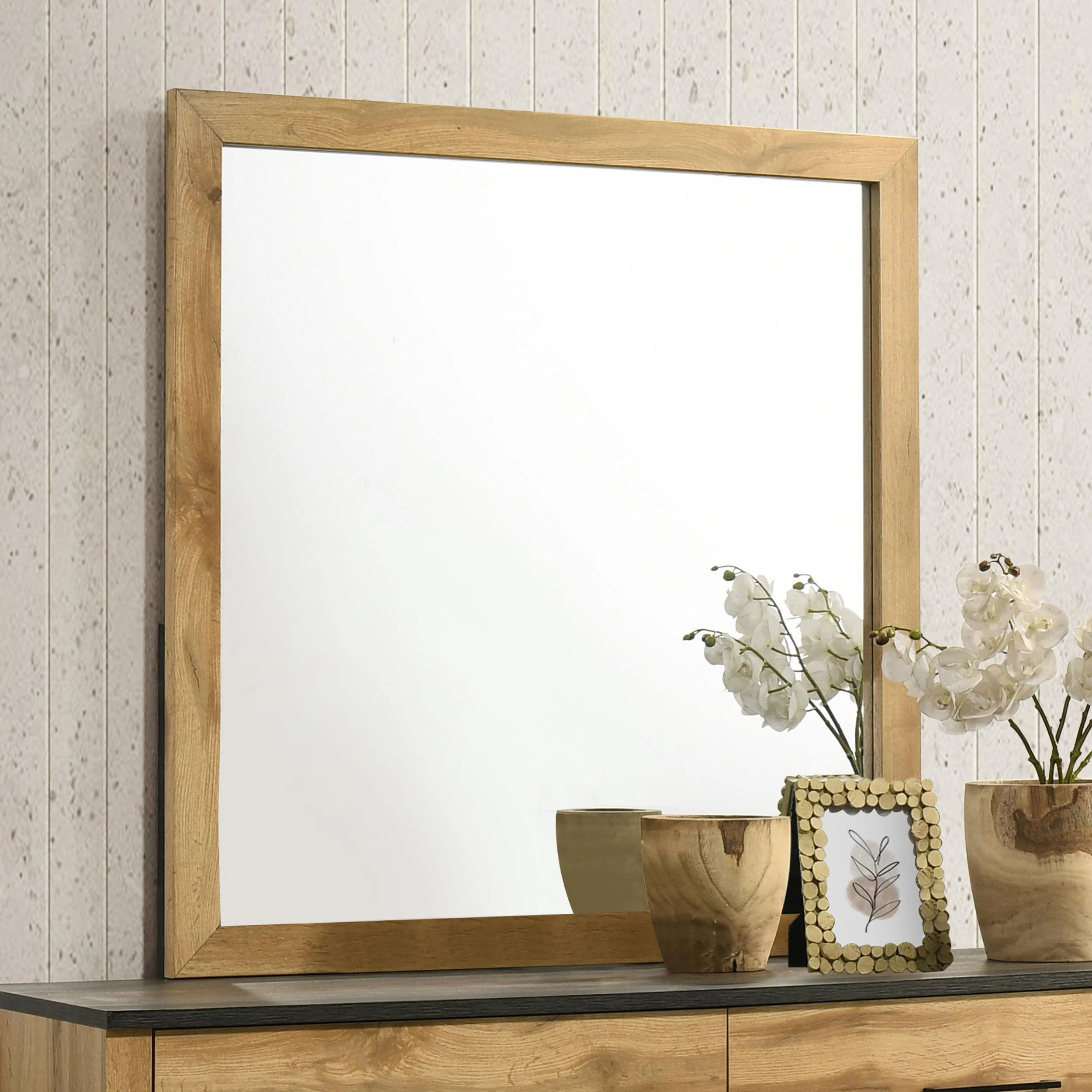 Coaster Furniture Kaywood 225004 Dresser Mirror - Natural Pine - Image 3
