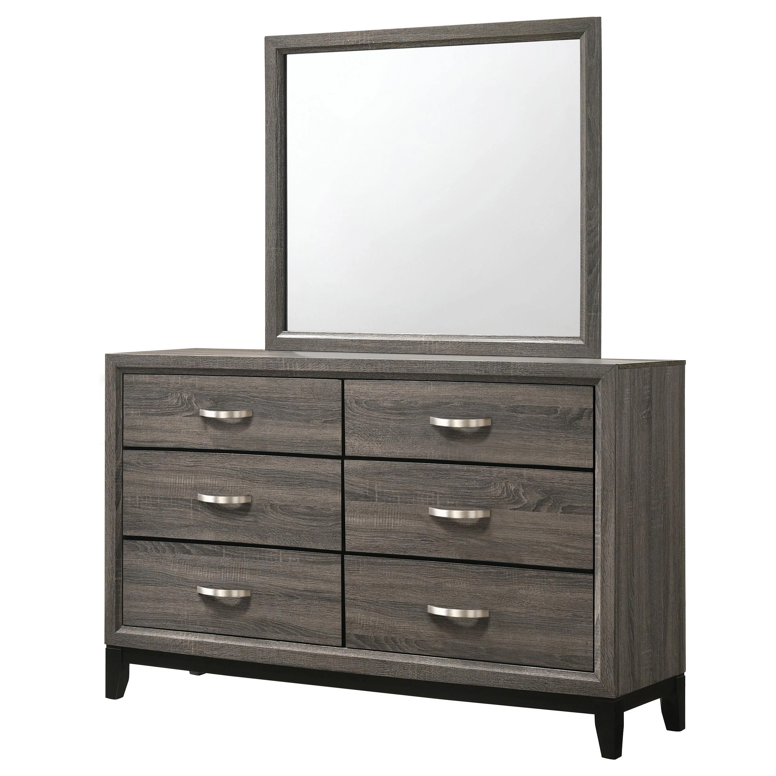 Coaster Furniture Watson 212423M 6-Drawer Dresser with Mirror - Grey Oak - Image 3
