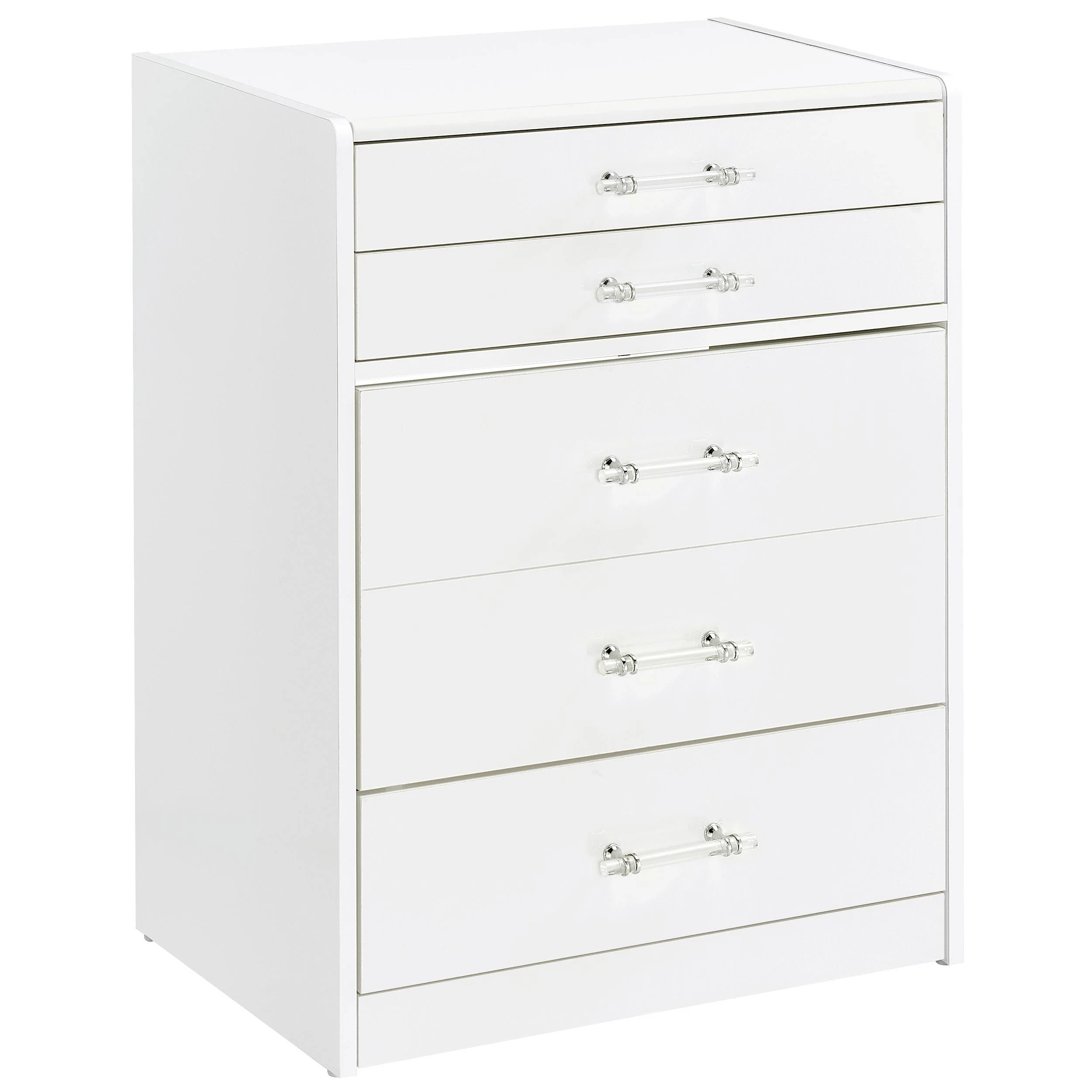 Coaster Furniture Danbury 930208 3-Drawer Makeup Vanity & Stool – Set White High Gloss