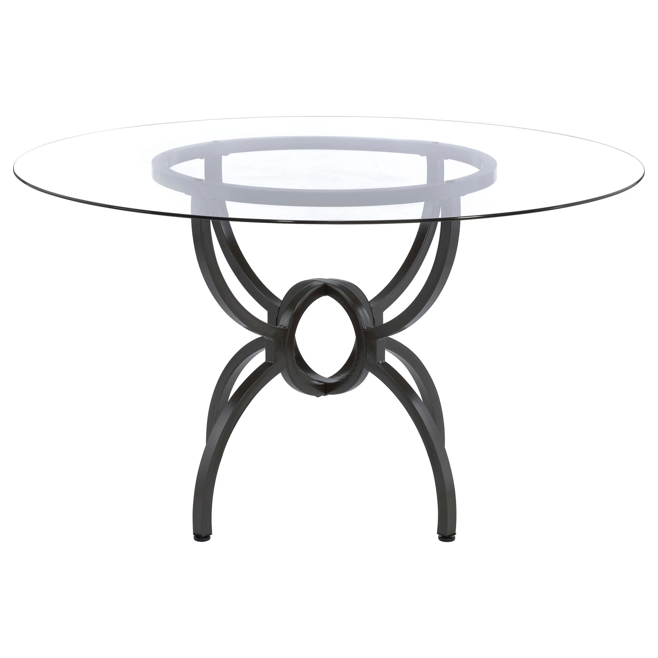 Coaster Furniture Aviano 108291BG Round 48-inch Glass Top Metal Dining Table - Gunmetal - Image 2