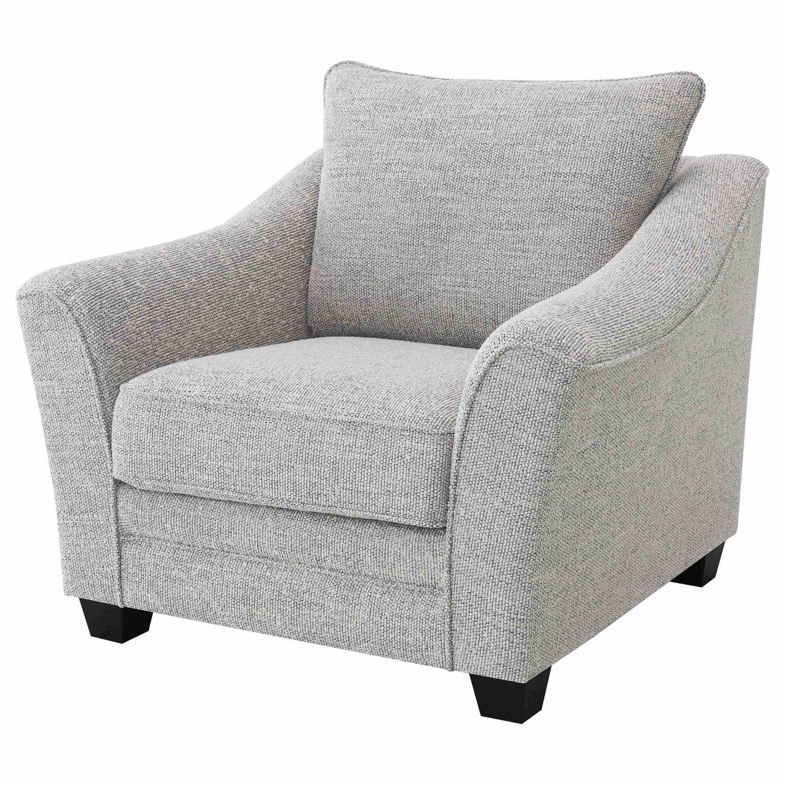 Coaster Furniture Tomkins 509673 Boucle Upholstered Chair - Light Grey - Image 3