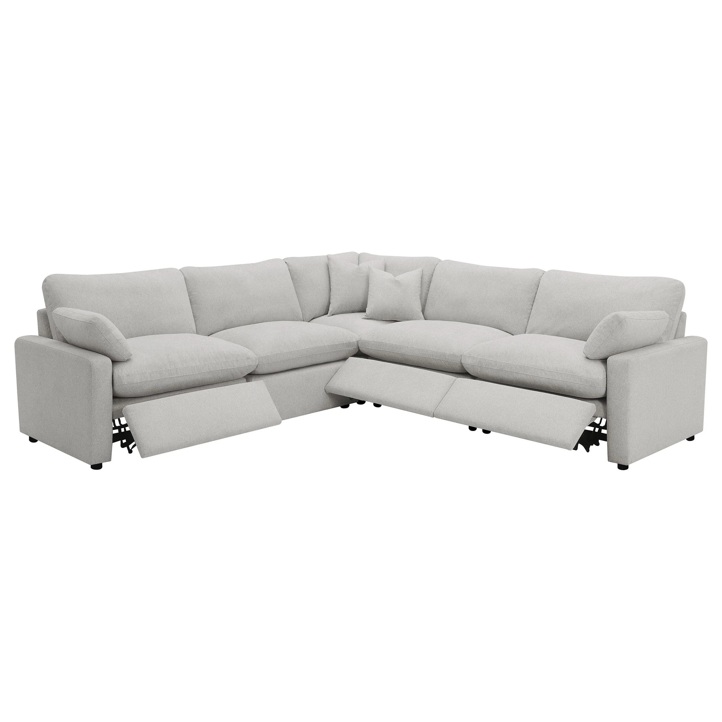 Coaster Furniture Collins 609560P 5 pc Modular Power Reclining Sectional - Grey - Image 2