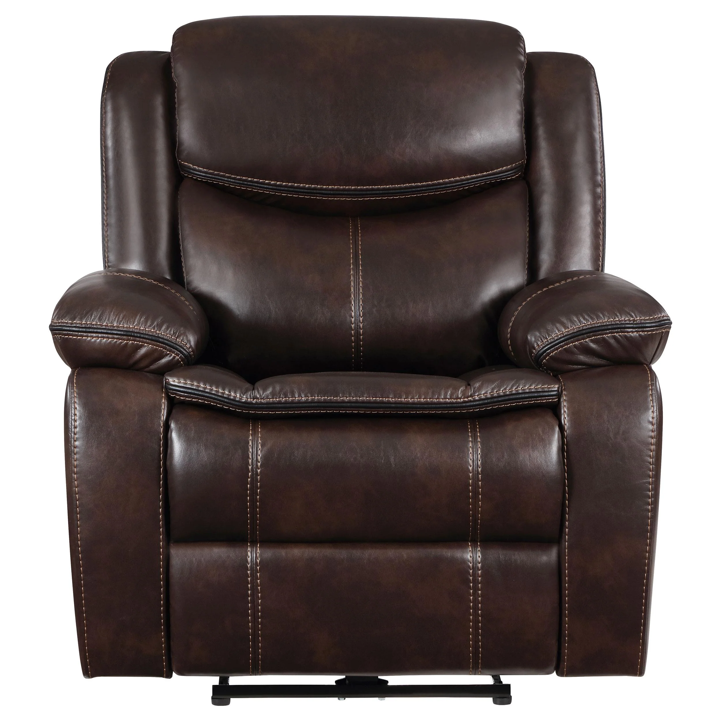 Coaster Furniture Sycamore 610193P Upholstered Power Recliner Chair - Dark Brown - Image 3