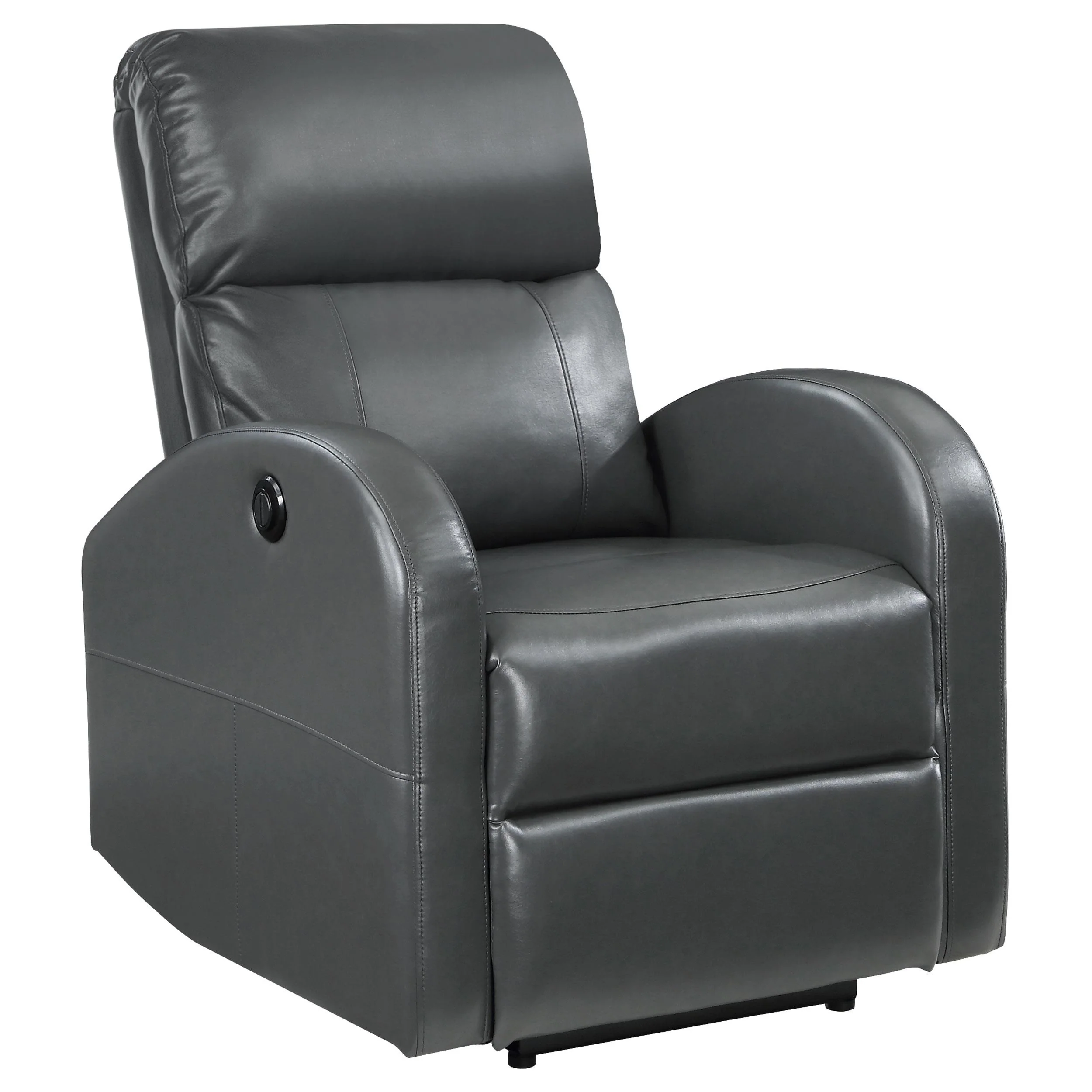 Coaster Furniture Grant 601499P Upholstered Power Recliner Chair – Grey