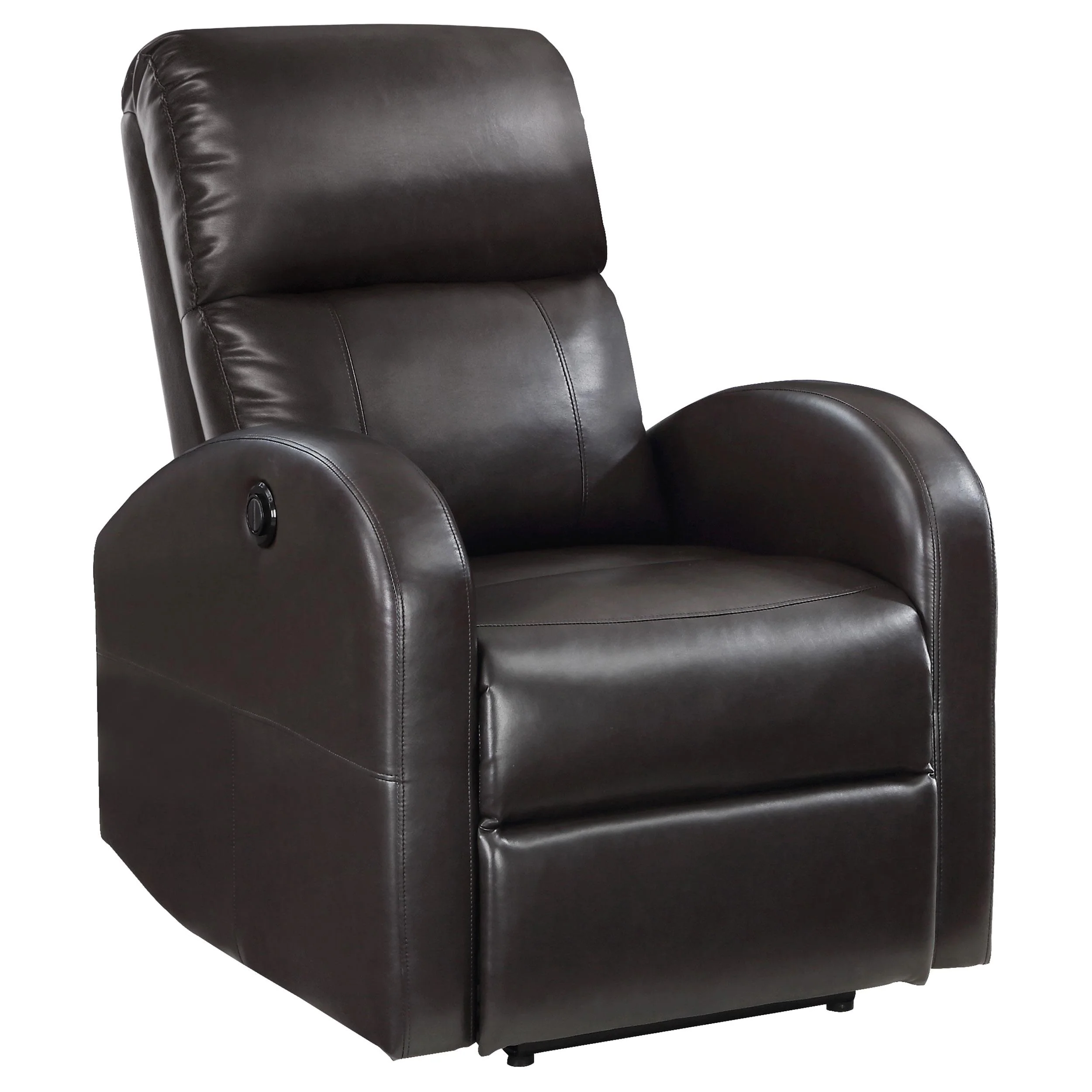 Coaster Furniture Grant 601500P Upholstered Power Recliner Chair – Brown