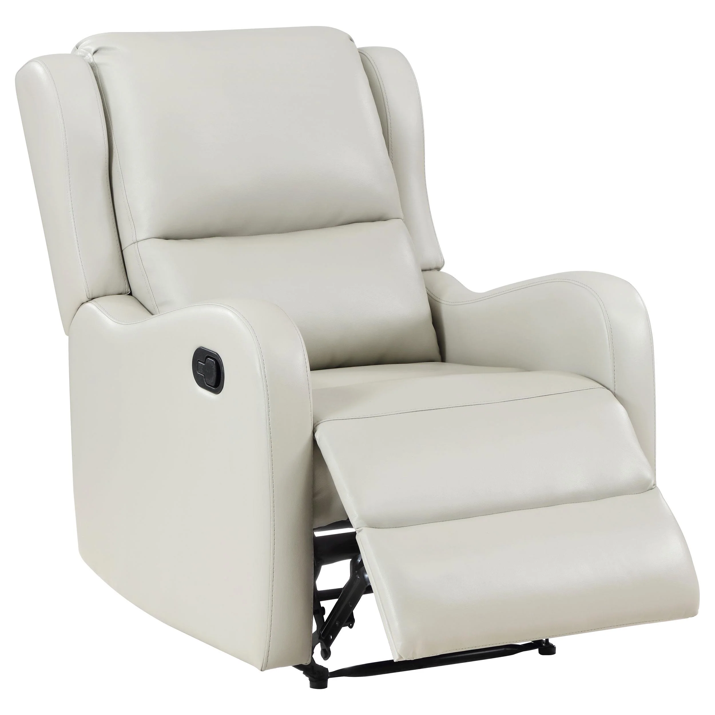 Coaster Furniture Kelsey 609373 Upholstered English Arm Recliner Chair - Ivory - Image 2