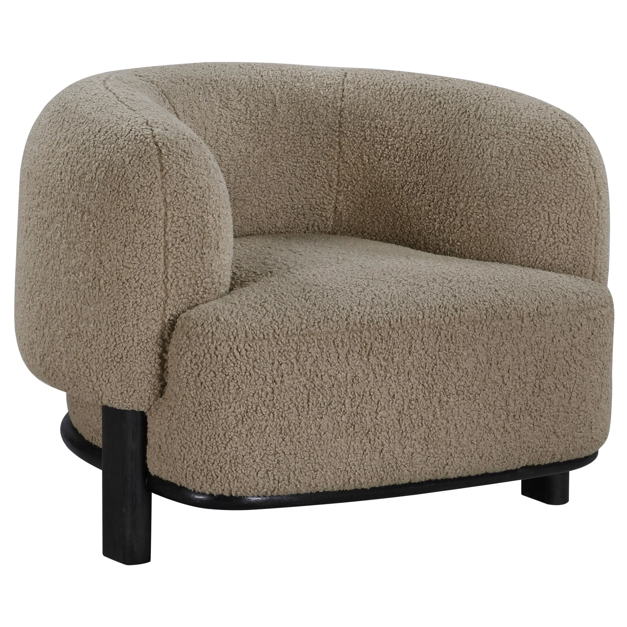 Coaster Furniture Lawler 903170 Upholstered Barrel Back Accent Chair – Mushroom