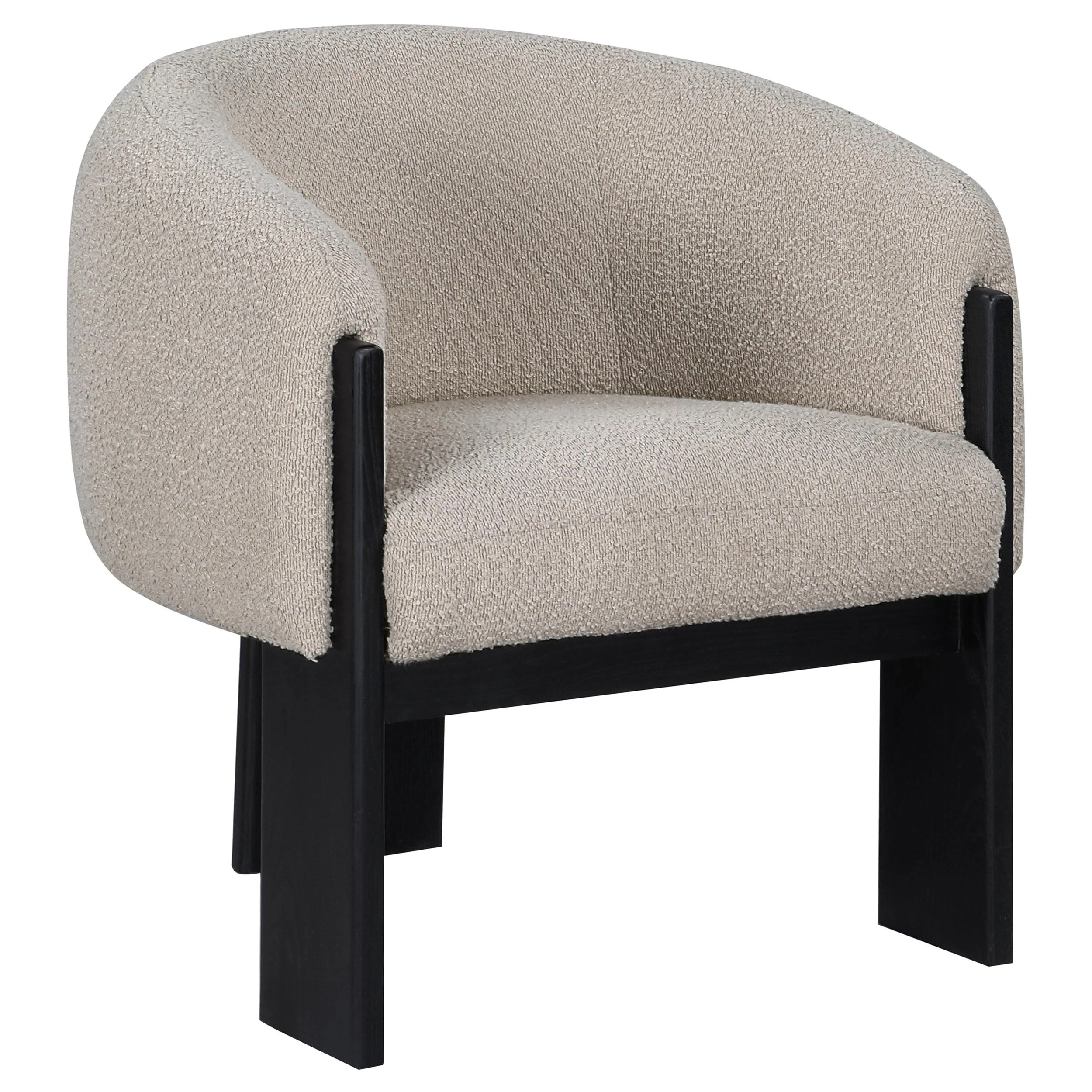 Coaster Furniture Valdez 903165 Boucle Upholstered Barrel Back Accent Chair – Beige