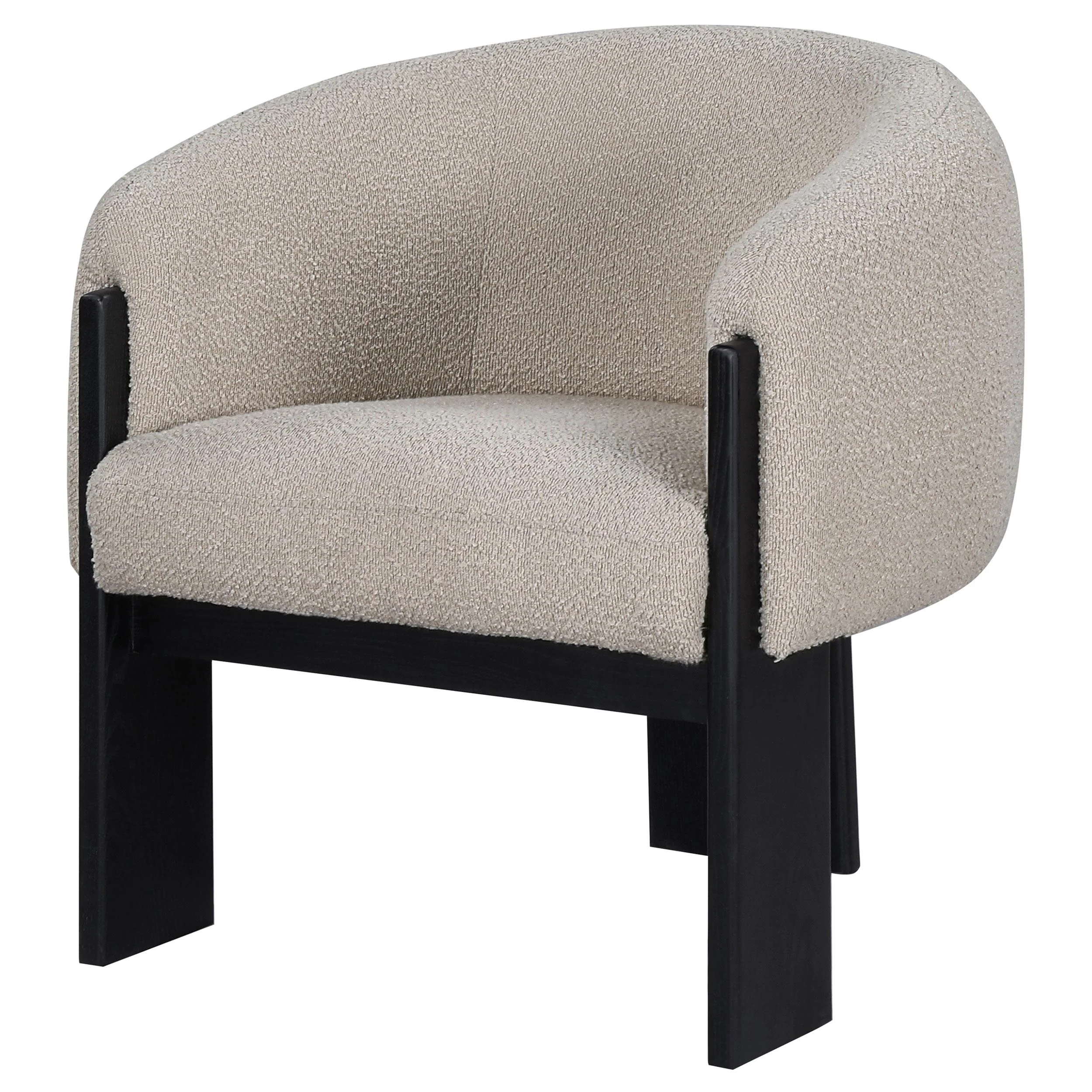 Coaster Furniture Valdez 903165 Boucle Upholstered Barrel Back Accent Chair - Beige - Image 3