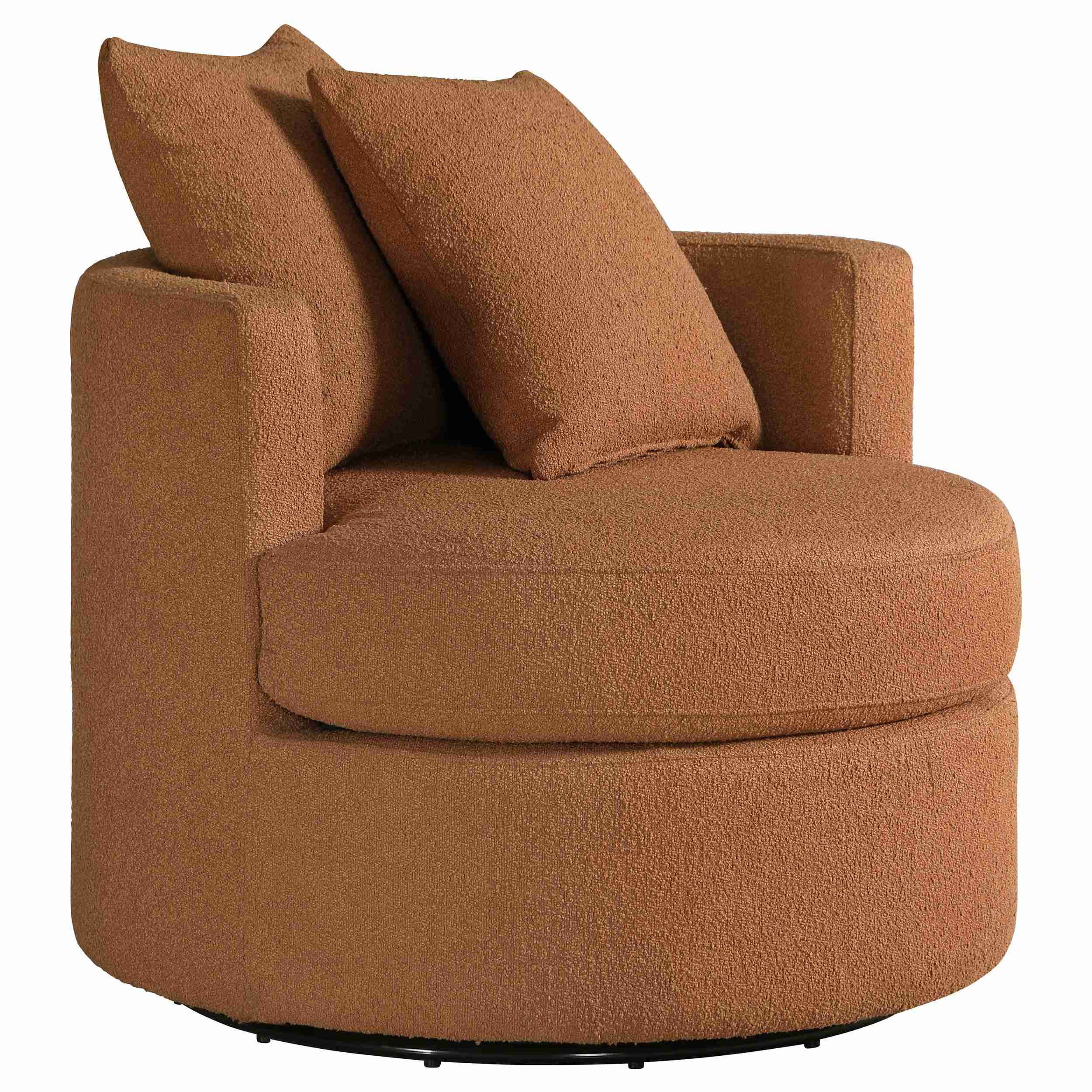 Coaster Furniture Debbie 902275 Upholstered Swivel Accent Chair - Burnt Orange - Image 1