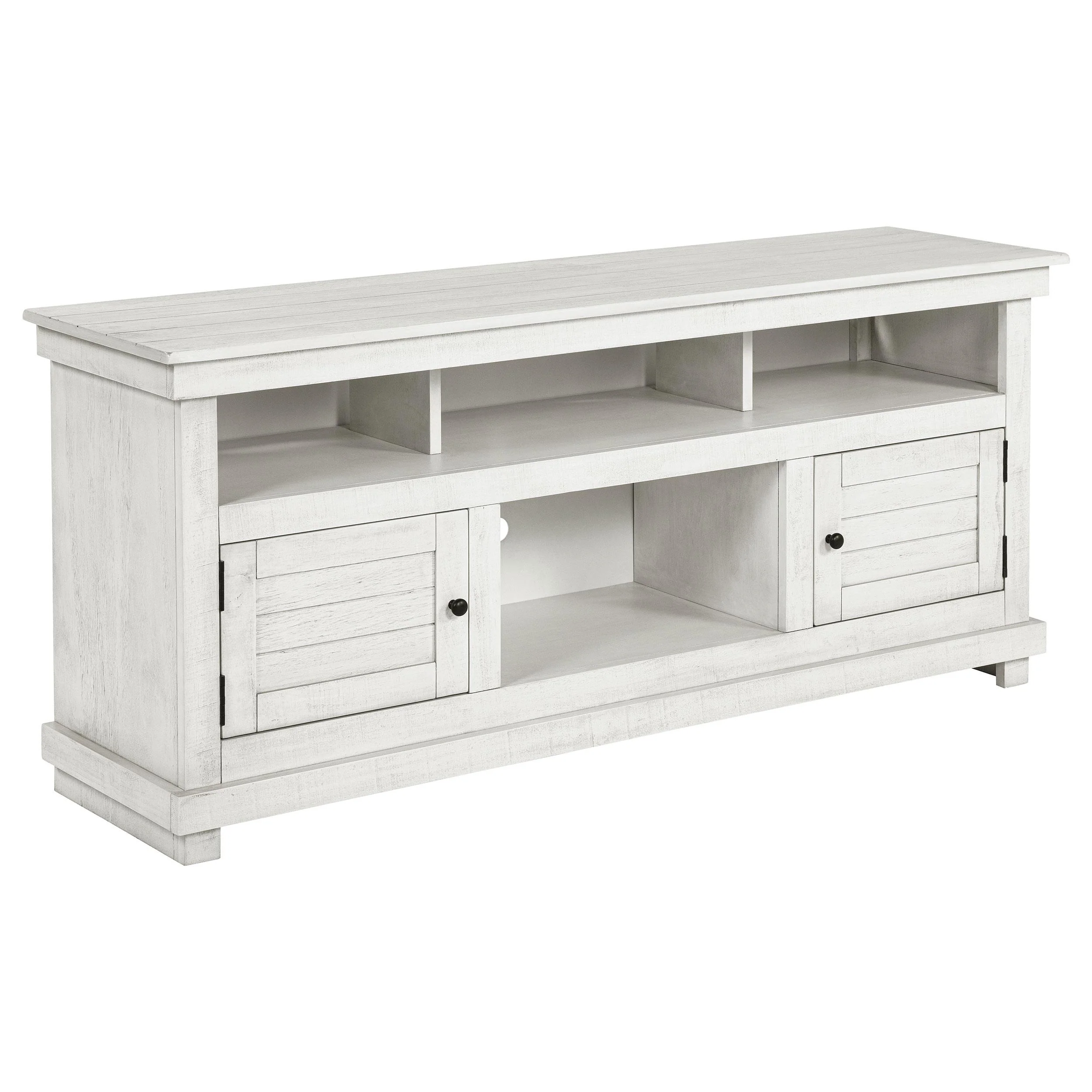 Coaster Furniture Payne 710052 60-inch TV Stand Media Console – Distressed White