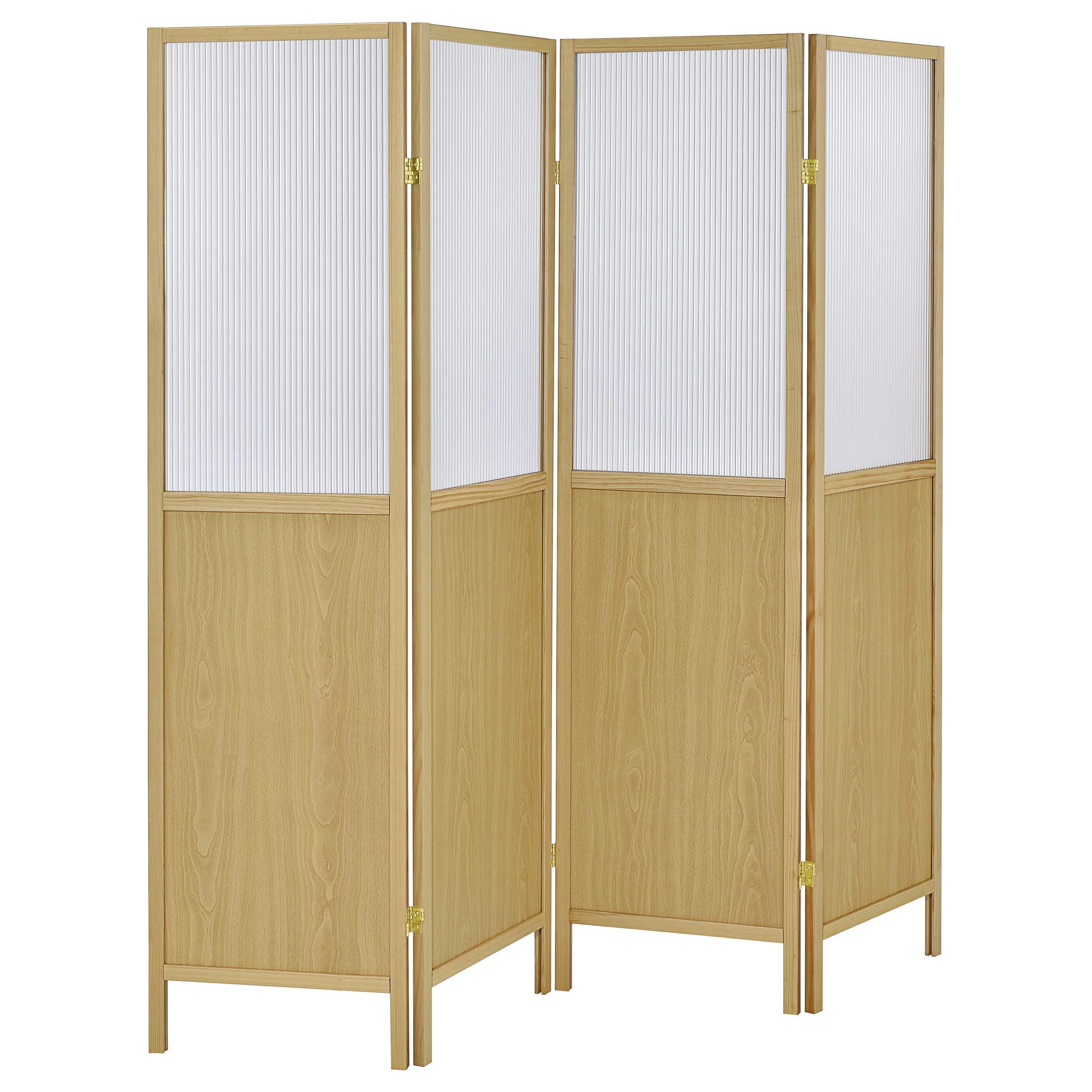 Coaster Furniture Mattison 960121 4-Panel Room Divider Folding Shoji Screen - Natural - Image 1