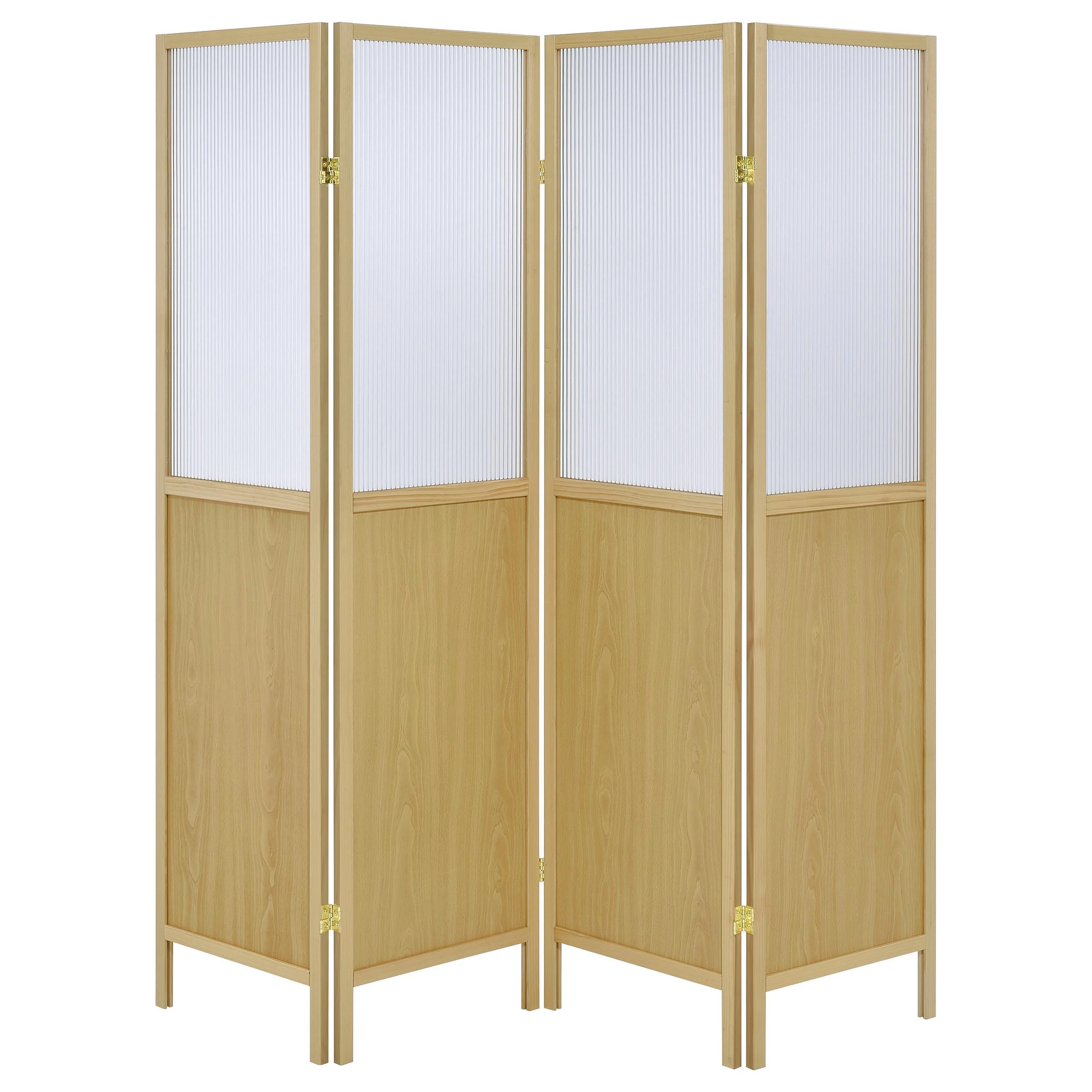 Coaster Furniture Mattison 960121 4-Panel Room Divider Folding Shoji Screen - Natural - Image 2