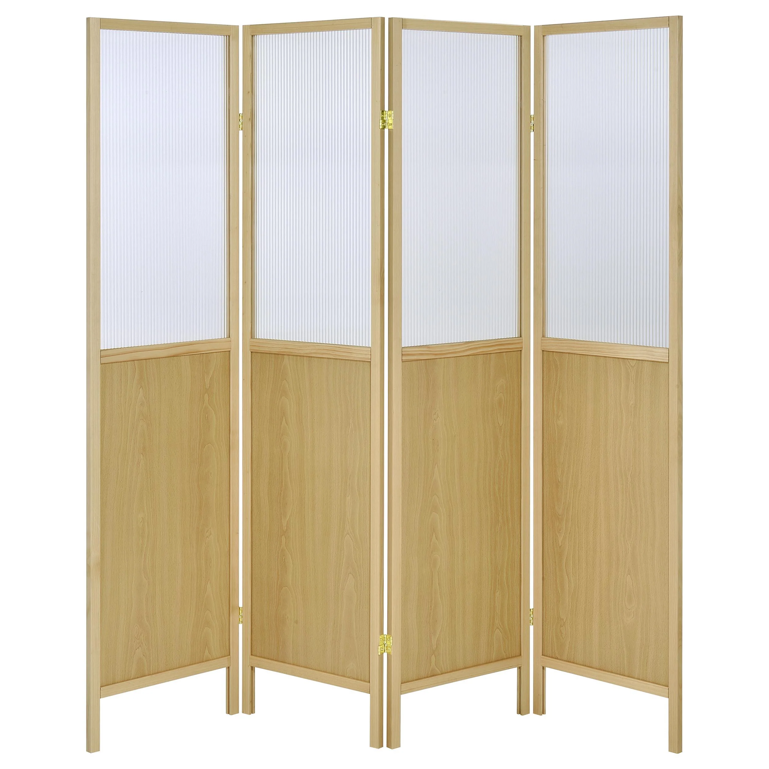 Coaster Furniture Mattison 960121 4-Panel Room Divider Folding Shoji Screen - Natural - Image 3