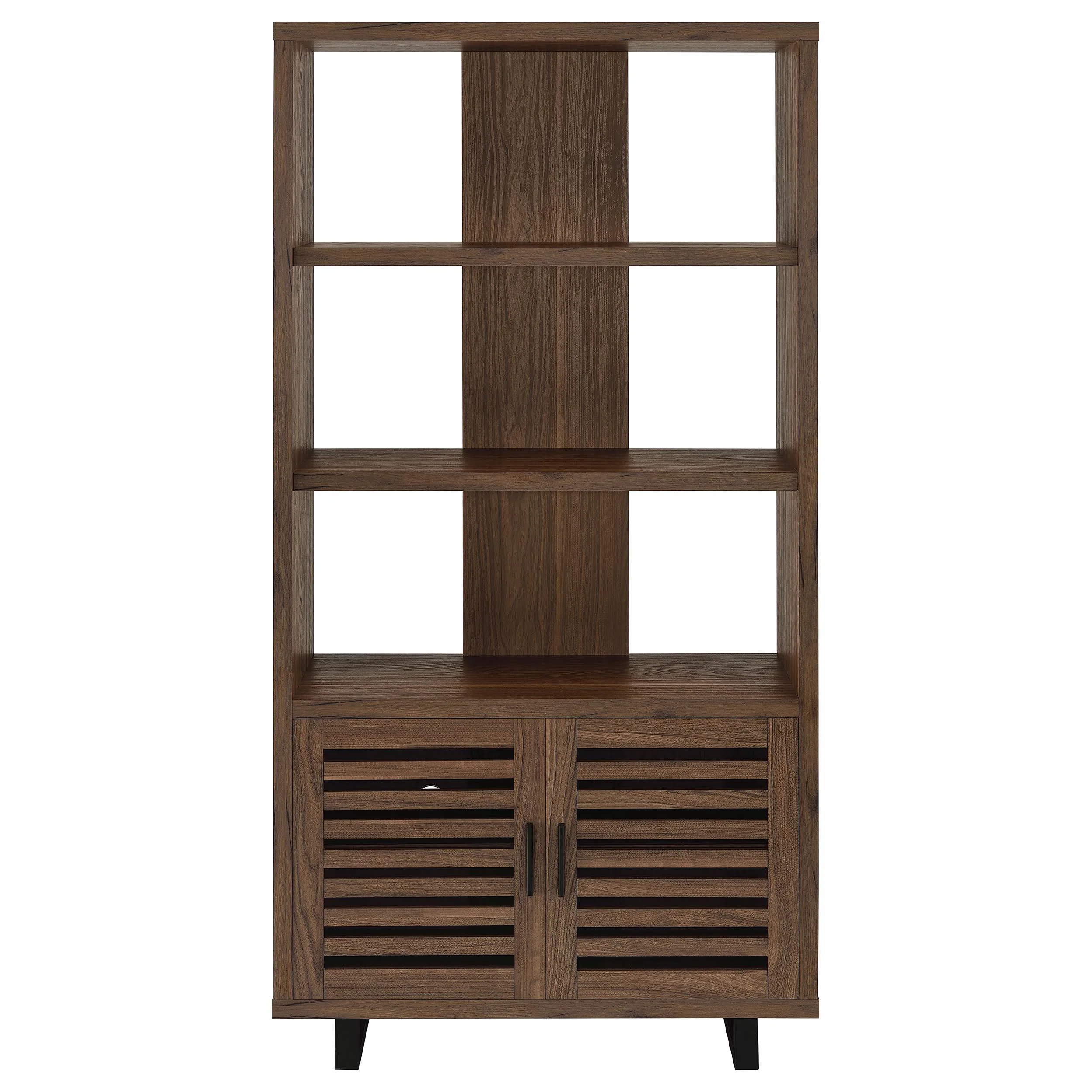 Coaster Furniture Maddox 801863 71-inch 3-shelf Cabinet Bookcase - Walnut - Image 3