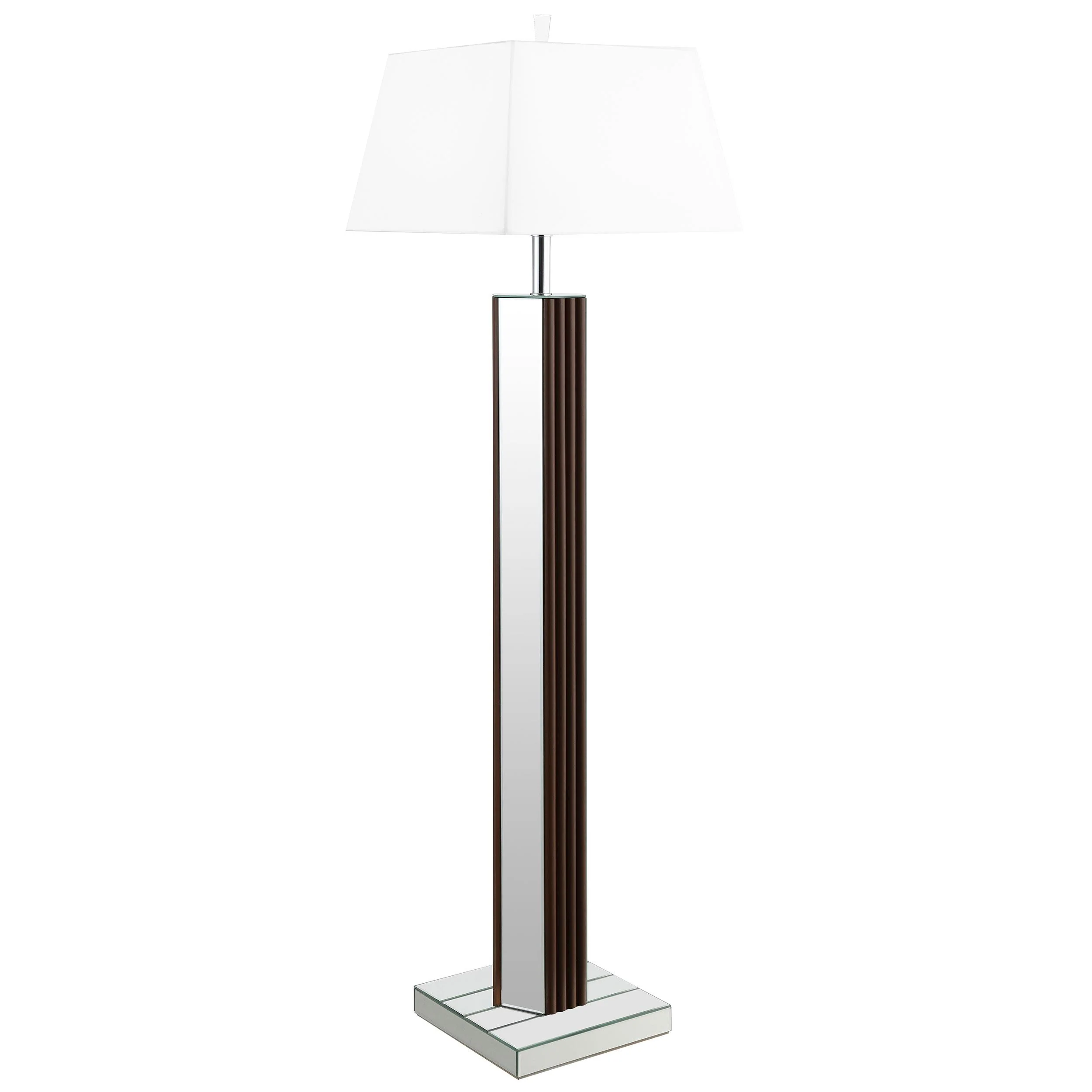 Coaster Furniture Elena 920178 67-inch Square Tapered Mirrored Floor Lamp – Brown