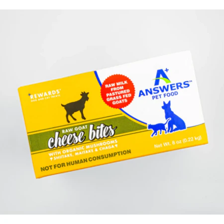 Answers Frozen Raw Goat Milk Cheese Treat Organic Mushroom 8 oz - Image 1