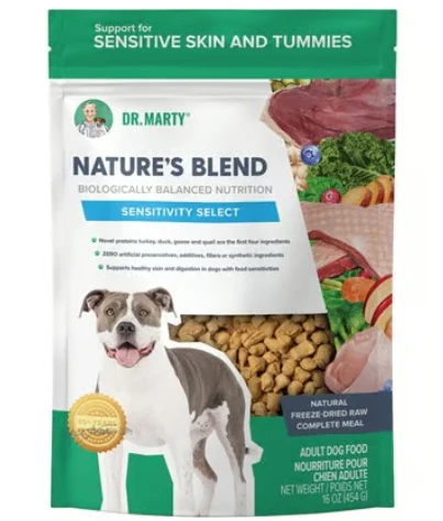 Dr. Marty’s Nature’s Blend Sensitivity Select Freeze Dried Dog 48 oz - Image 1