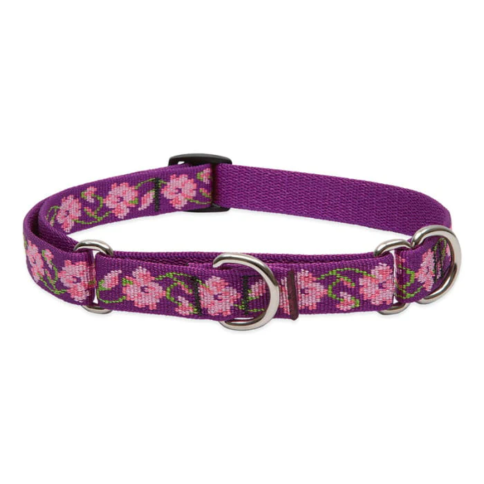 Lupine Pet Dog 3/4 In Wide 10-14 In Martingale Collar Original Designs Rose Garden - Image 1