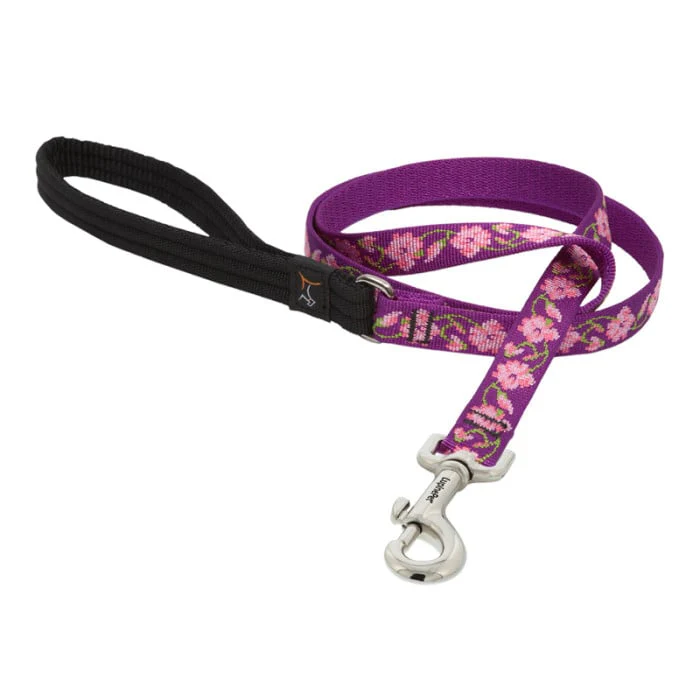 Lupine Pet Dog 6 Ft Long 3/4 In Leash Original Designs Rose Garden - Image 1