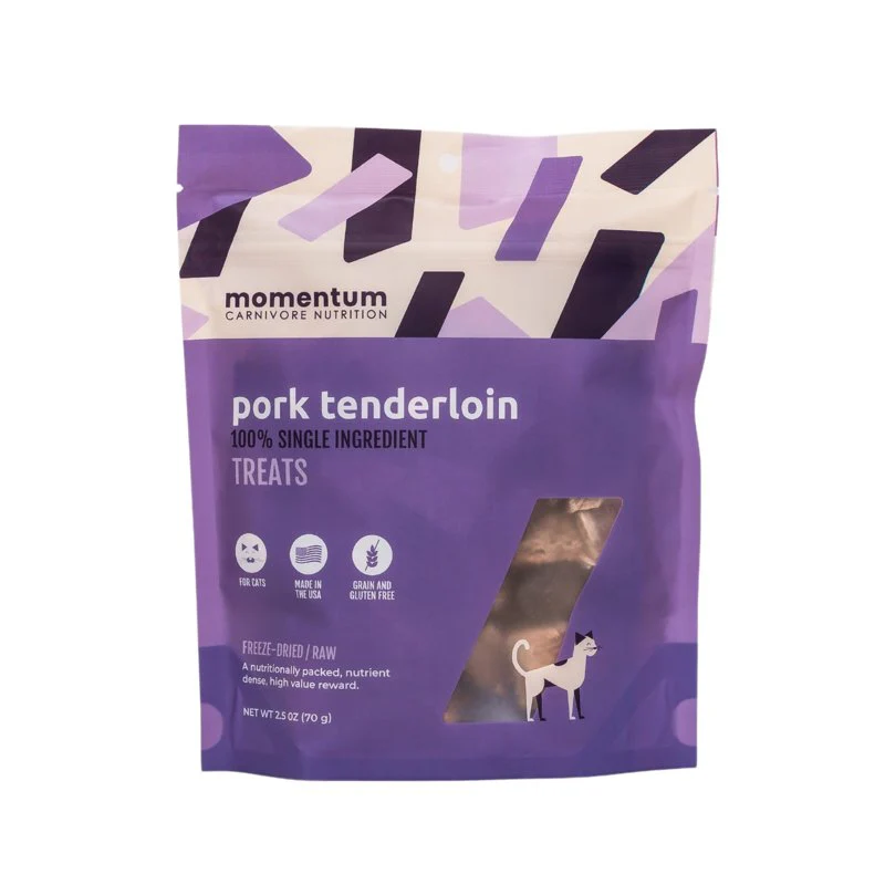 Momentum Carnivore Nutrition Freeze-Dried Pork Tenderloin Cat Treats 2.5oz - Image 1