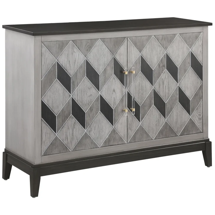 951839 Coaster Accent Cabinet, Brushed BLK/GREY *OTF*
