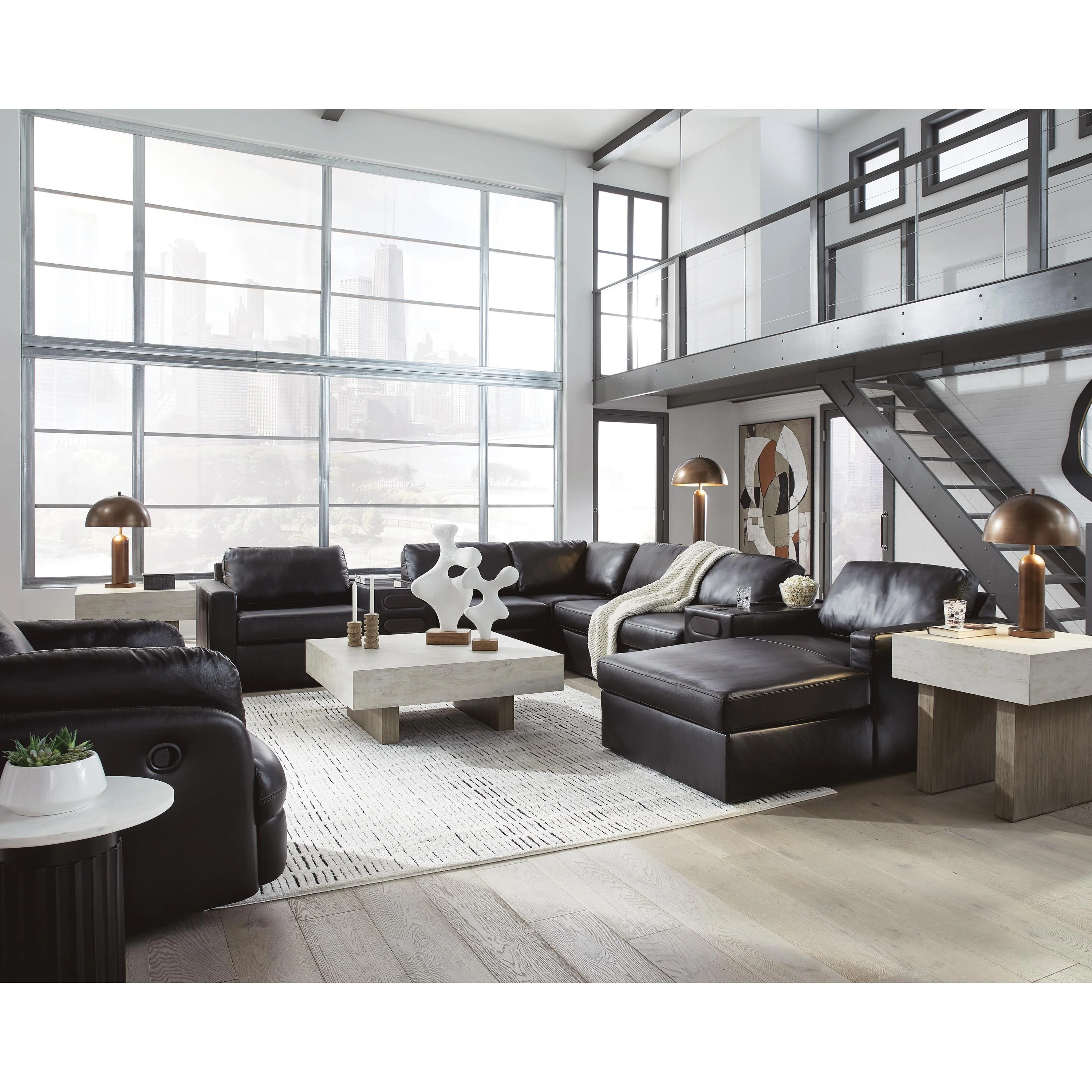 Signature Design by Ashley ModMax II 74305S48 8 pc Sectional with Chaise and Audio Consoles - Image 3